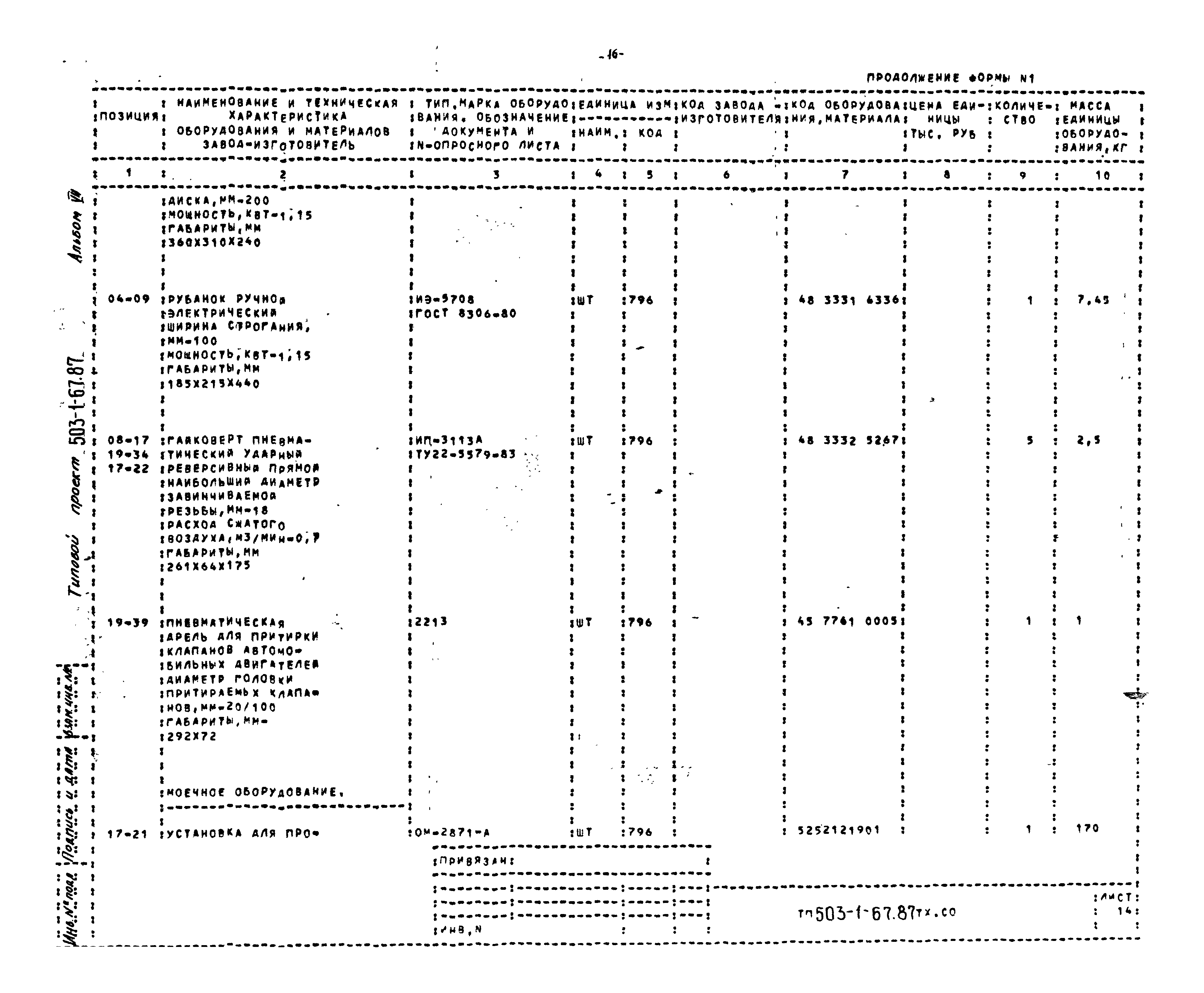 Типовой проект 503-1-67.87