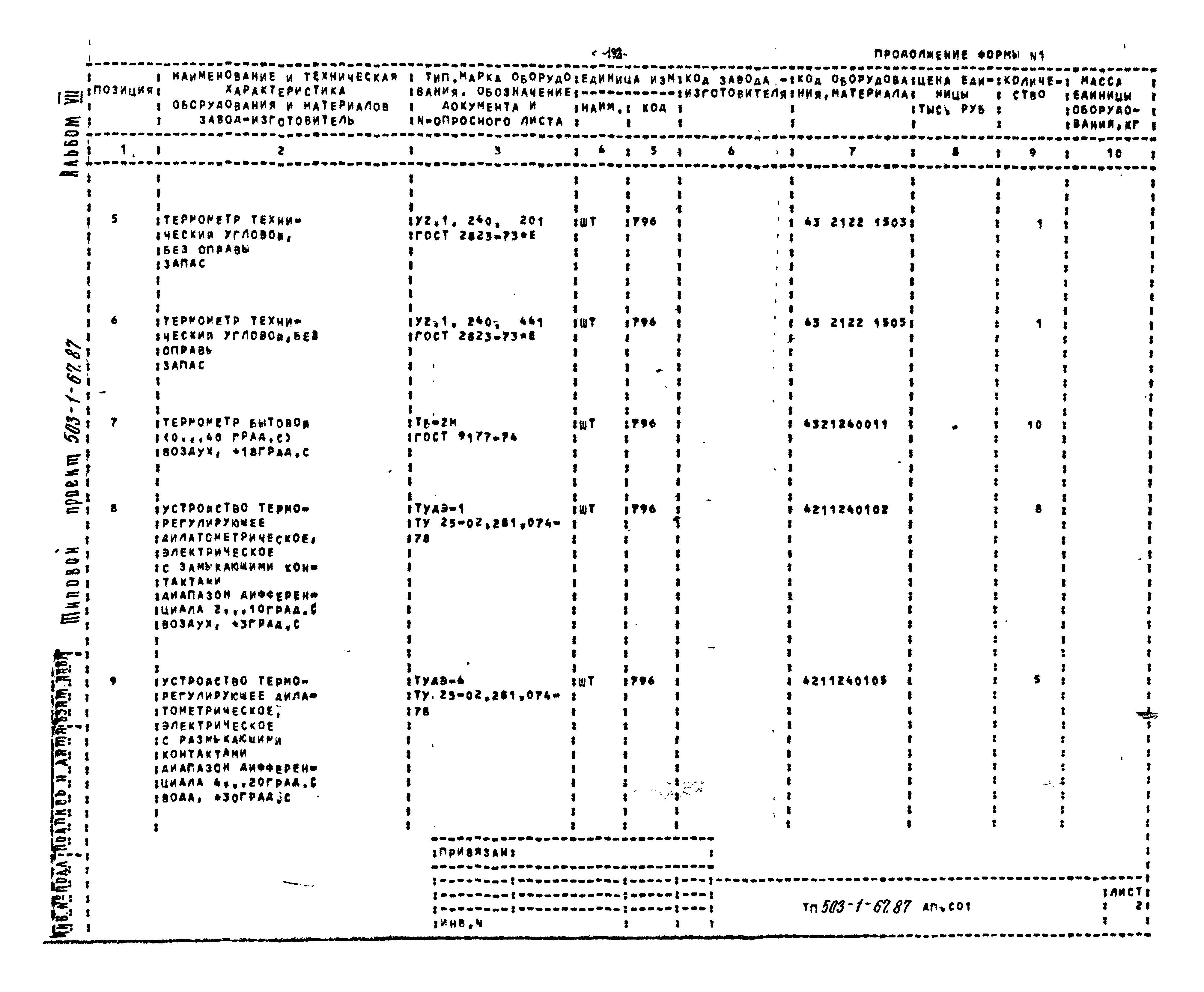 Типовой проект 503-1-67.87