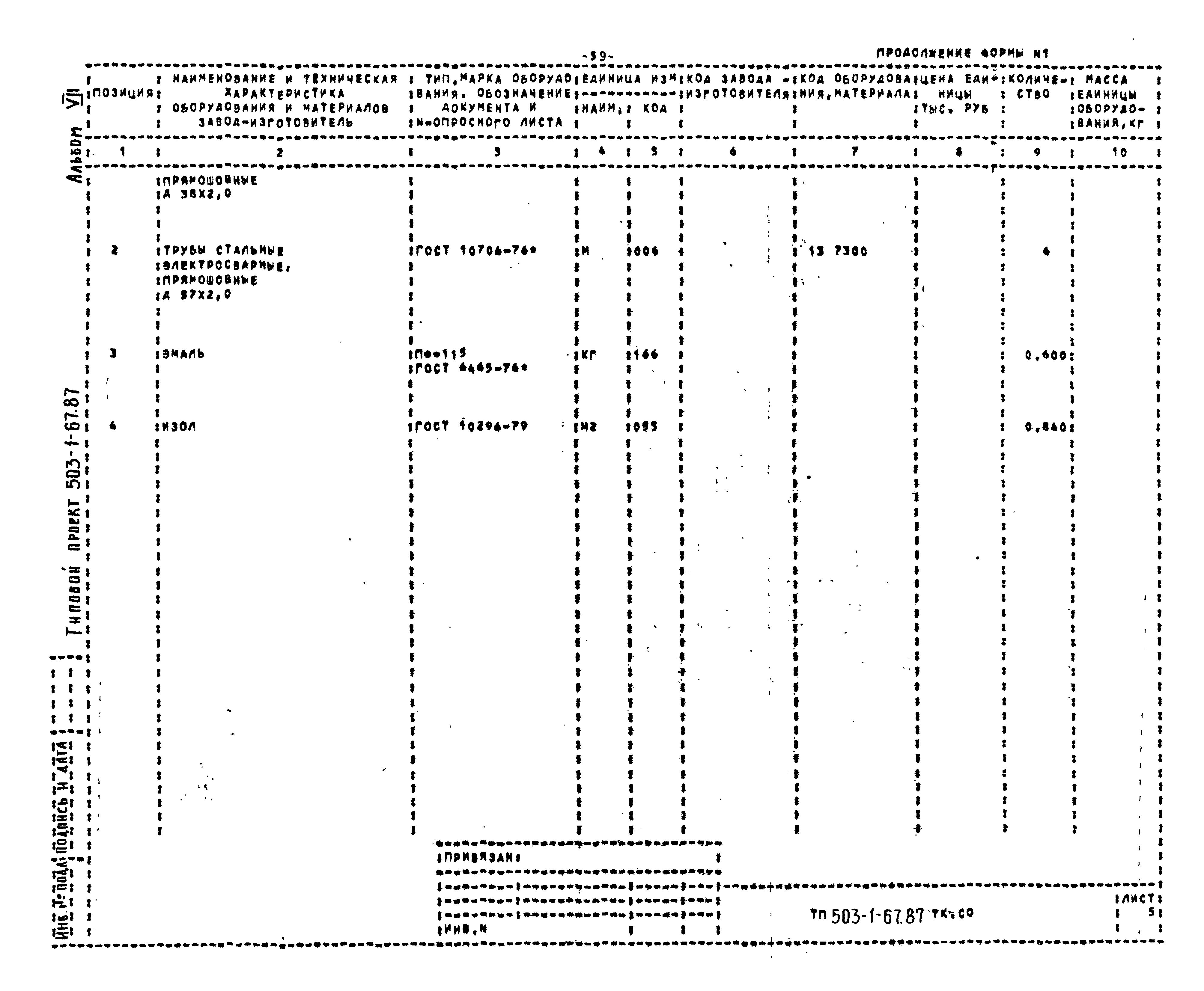 Типовой проект 503-1-67.87