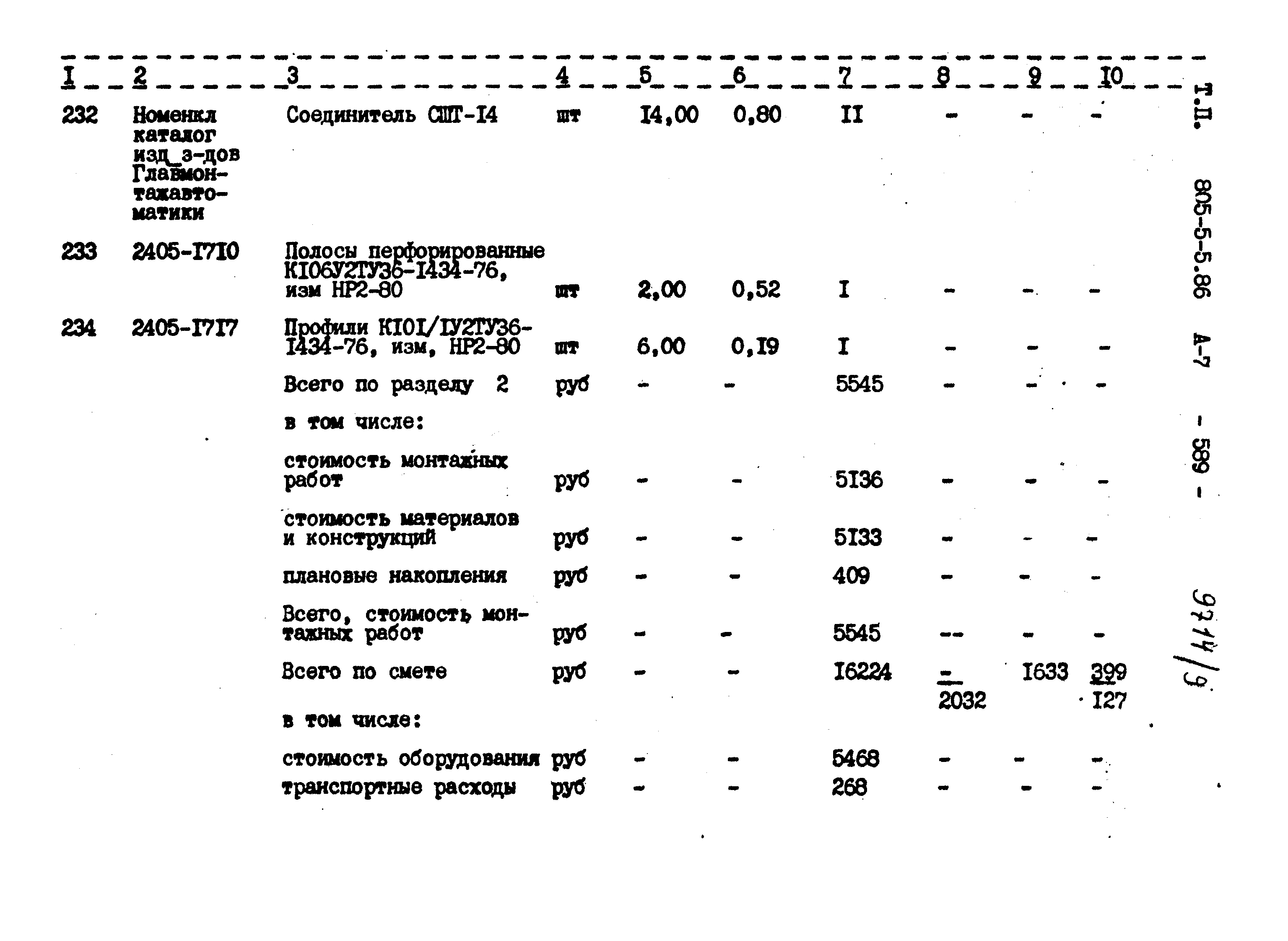 Типовой проект 805-5-5.86