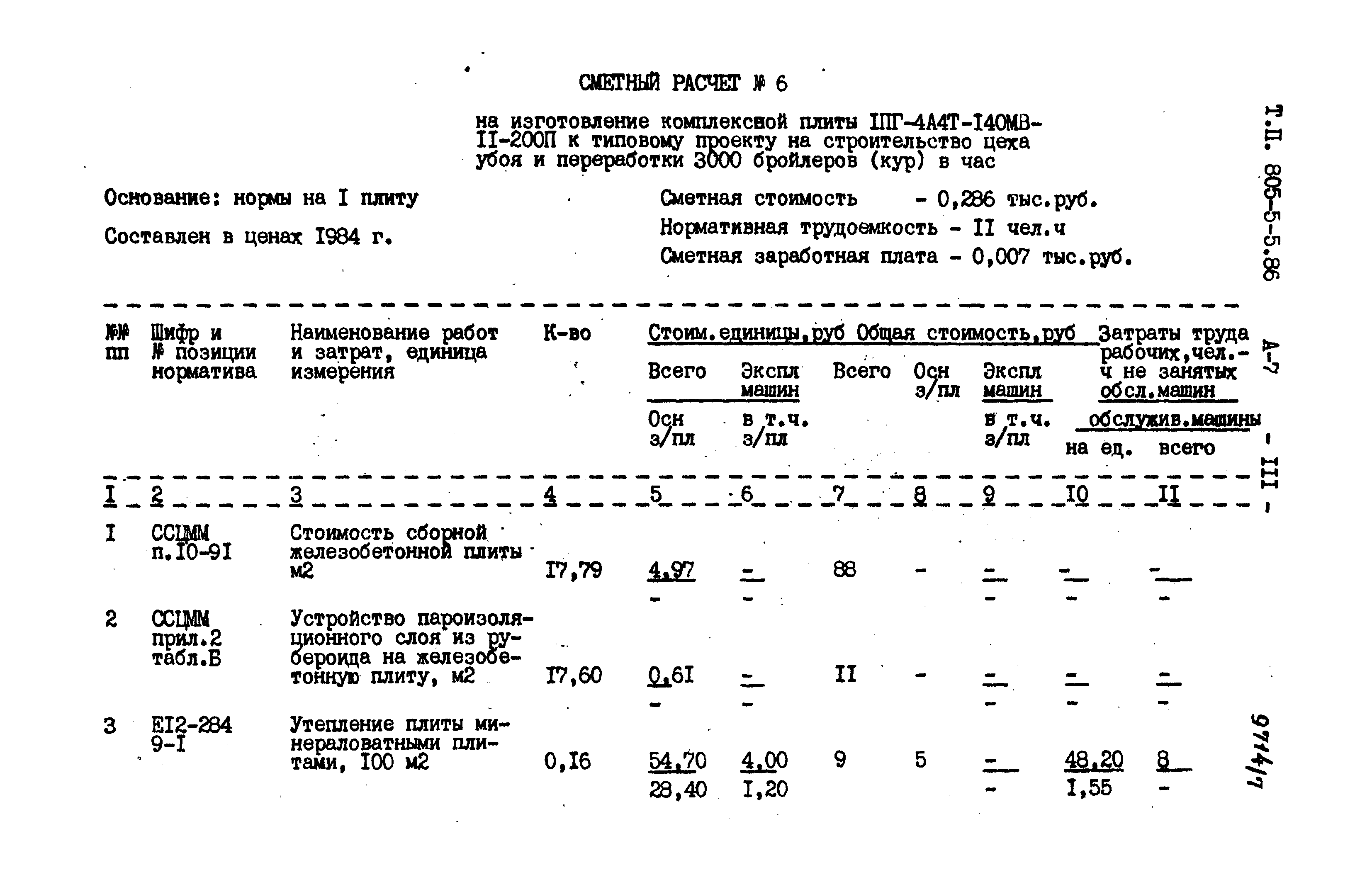 Типовой проект 805-5-5.86