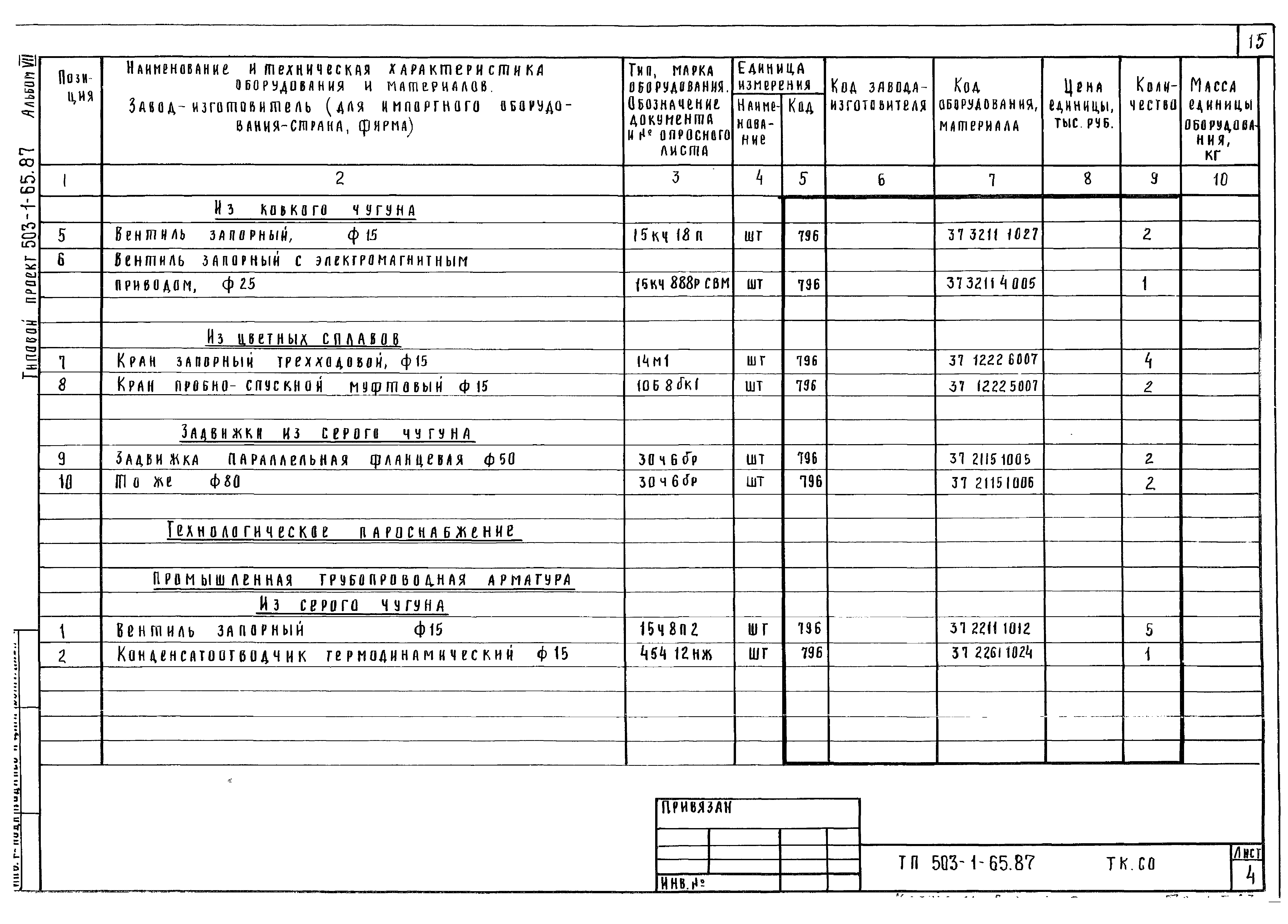 Типовой проект 503-1-65.87