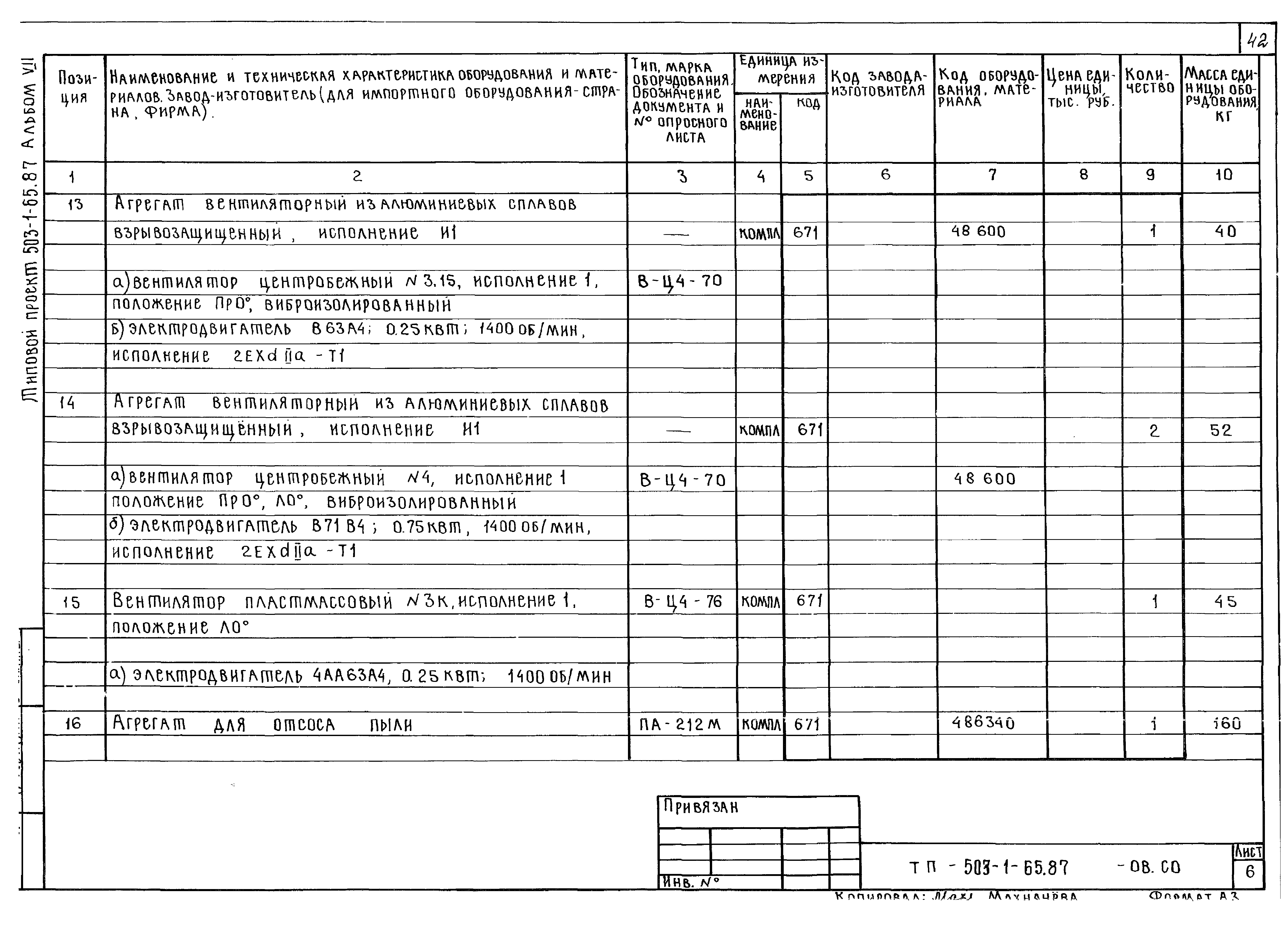 Типовой проект 503-1-65.87