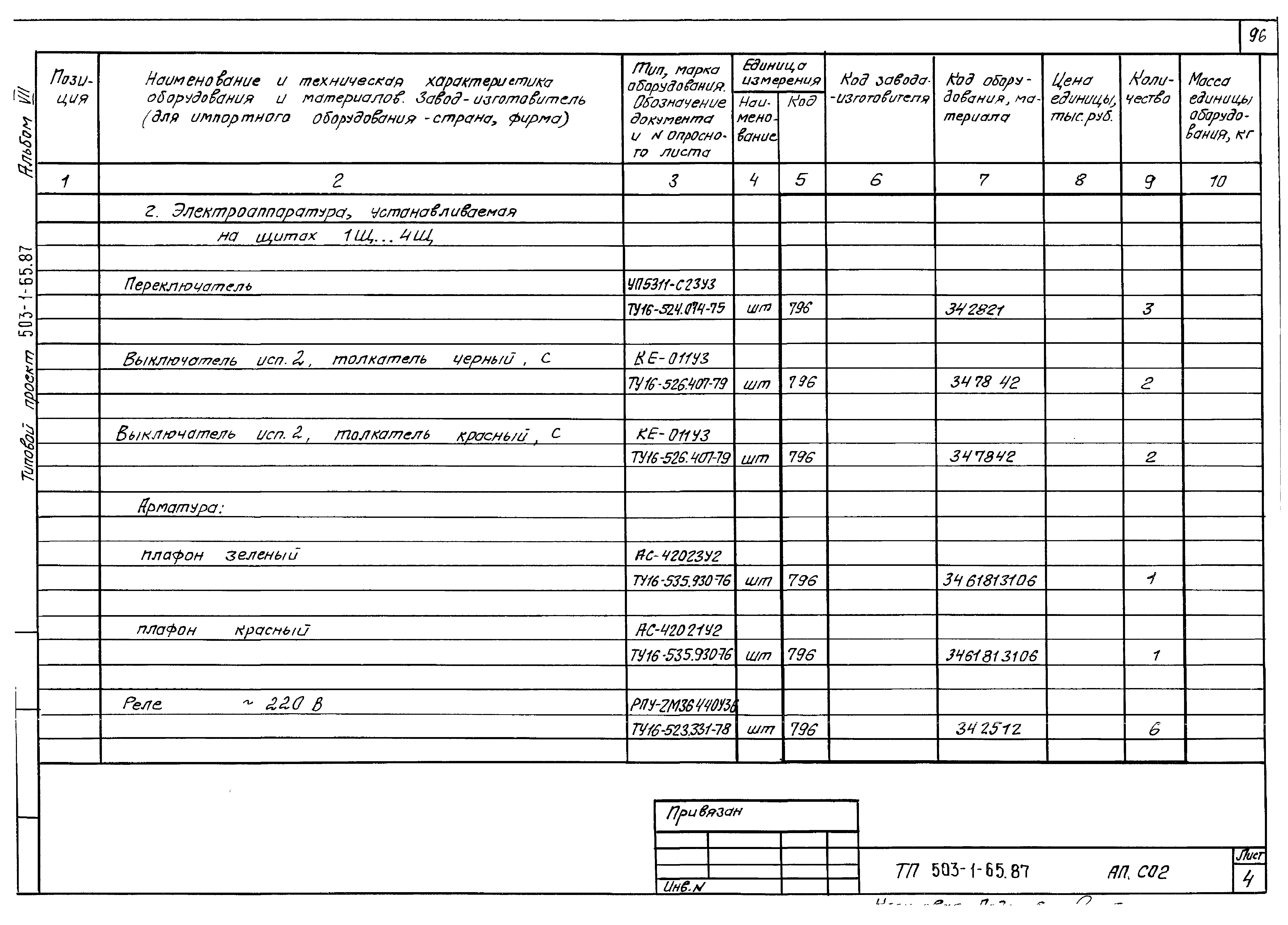 Типовой проект 503-1-65.87