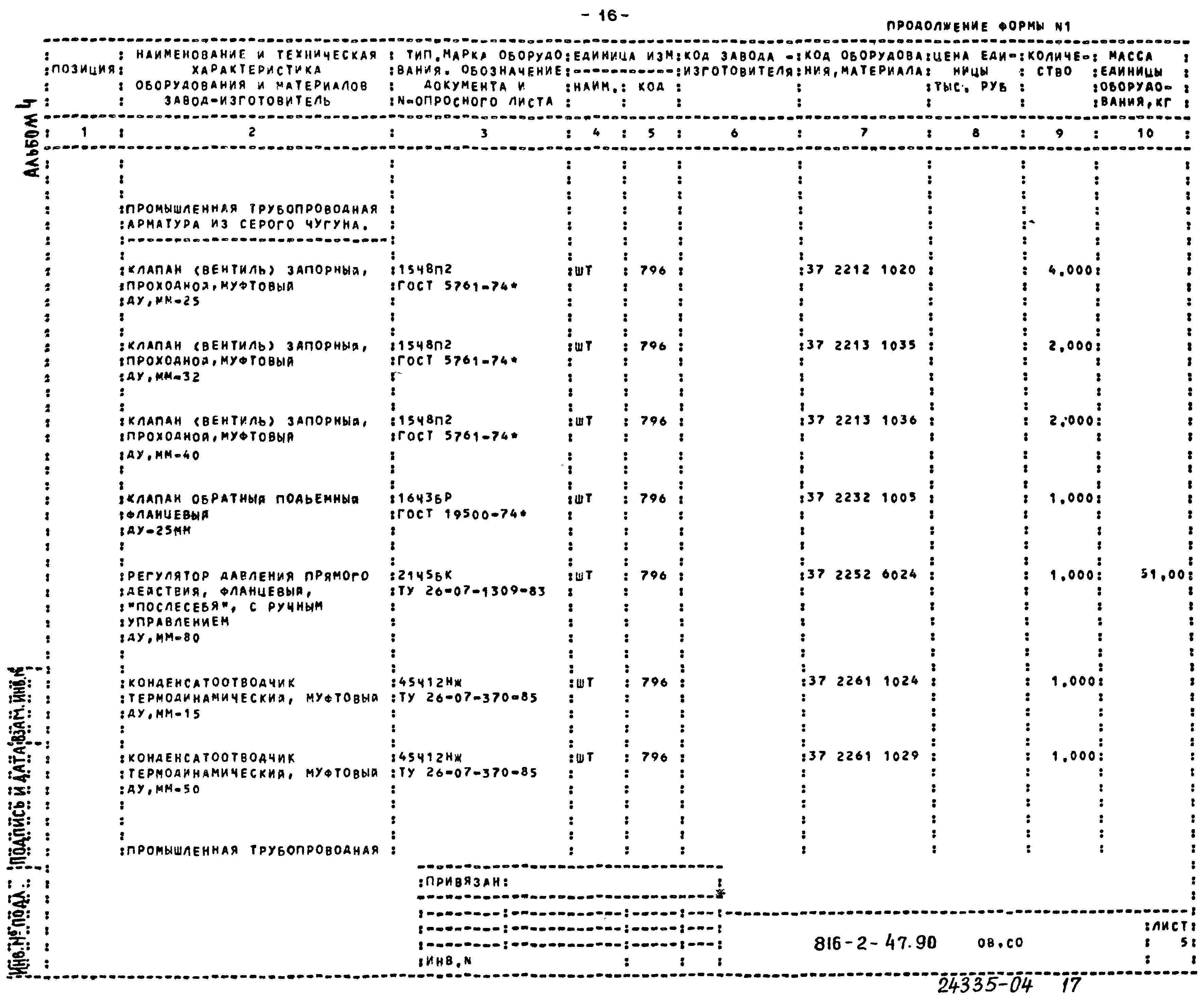 Типовой проект 816-2-47.90