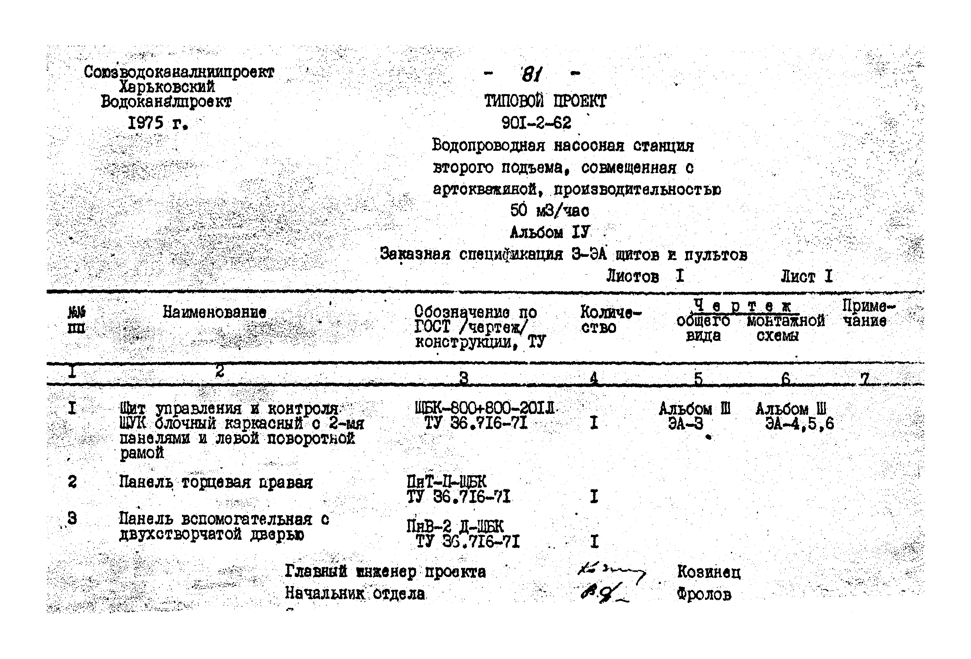 Типовой проект 901-2-62