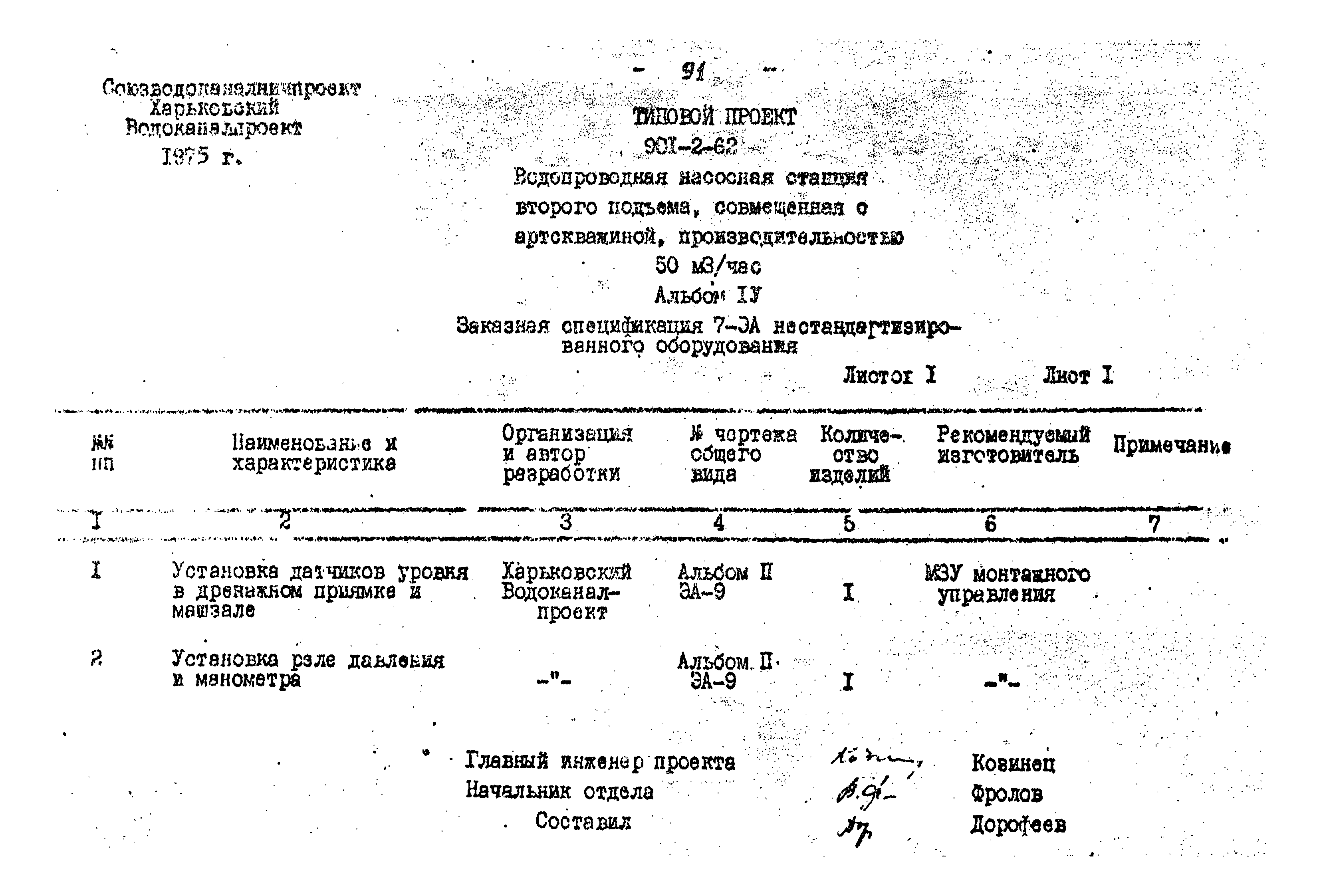 Типовой проект 901-2-62