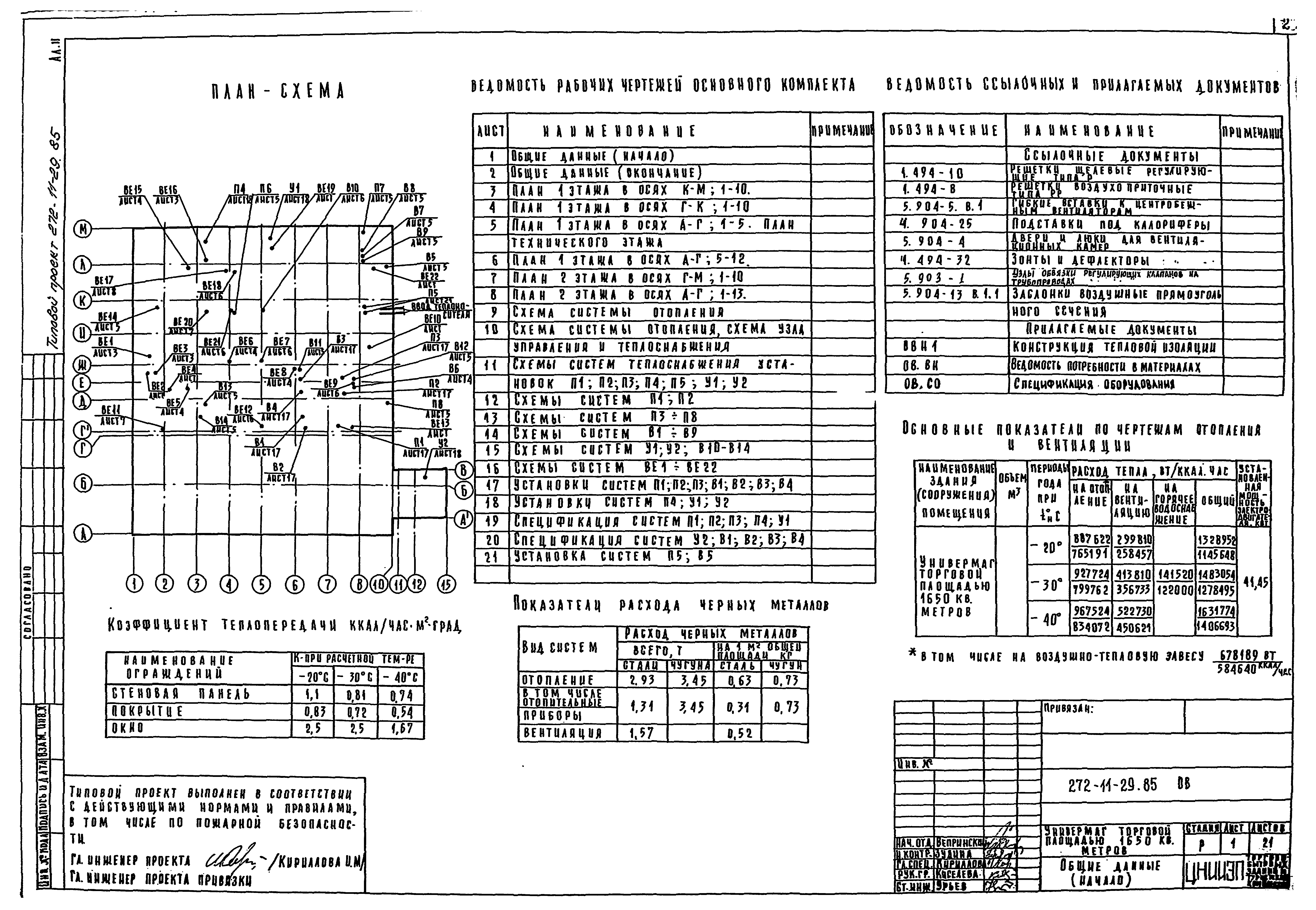 Типовой проект 272-11-29.85