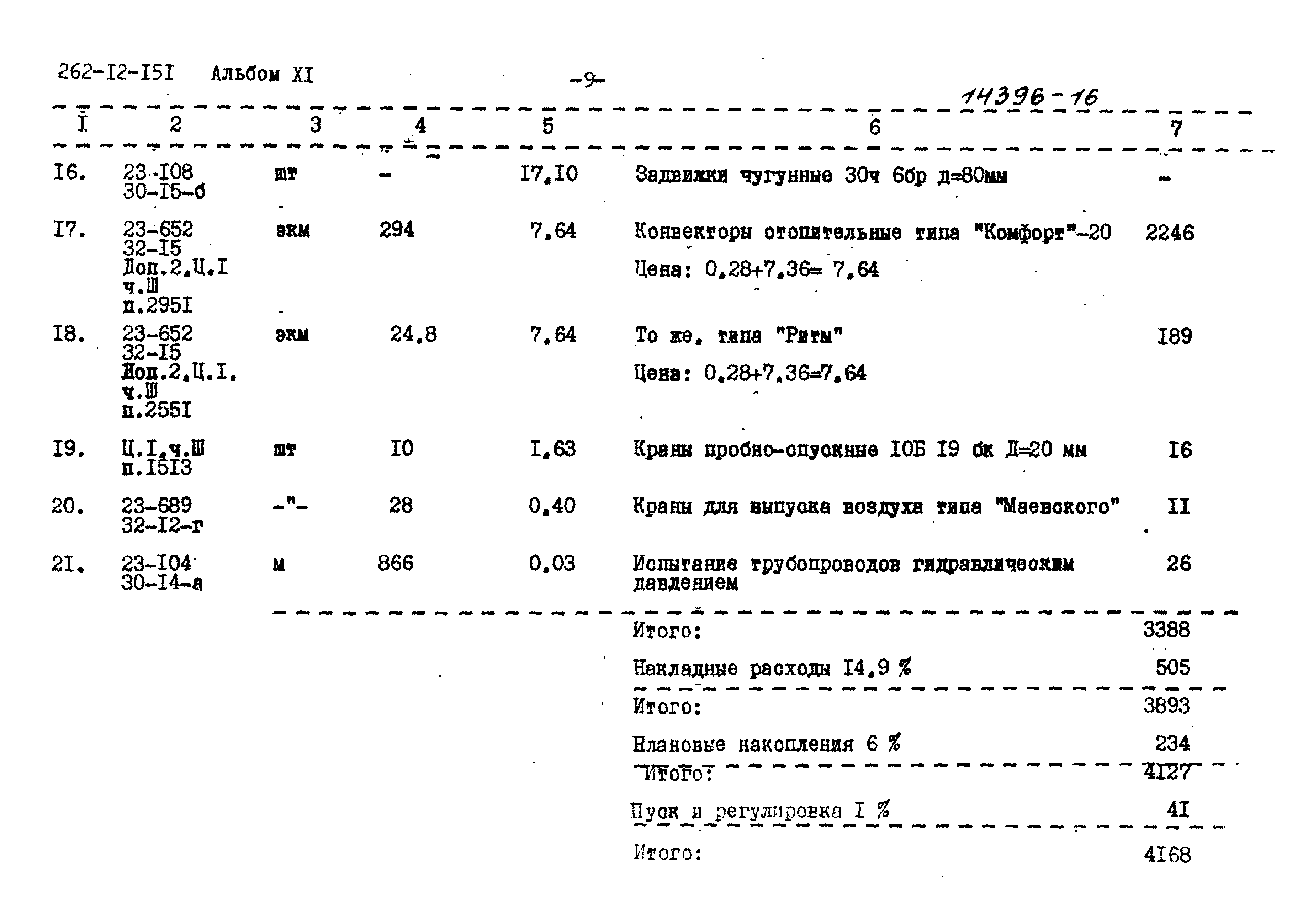 Типовой проект 262-12-151