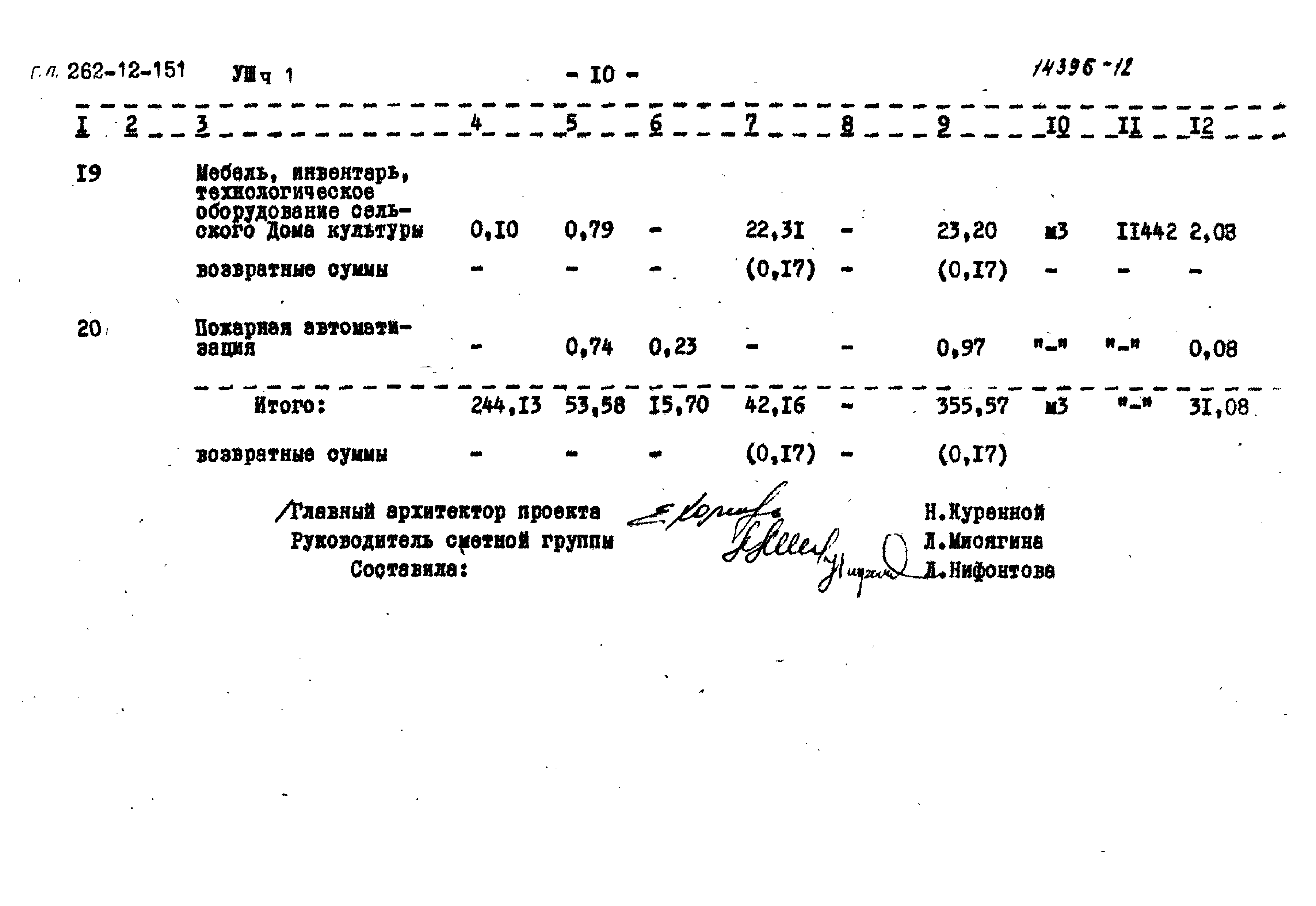 Типовой проект 262-12-151