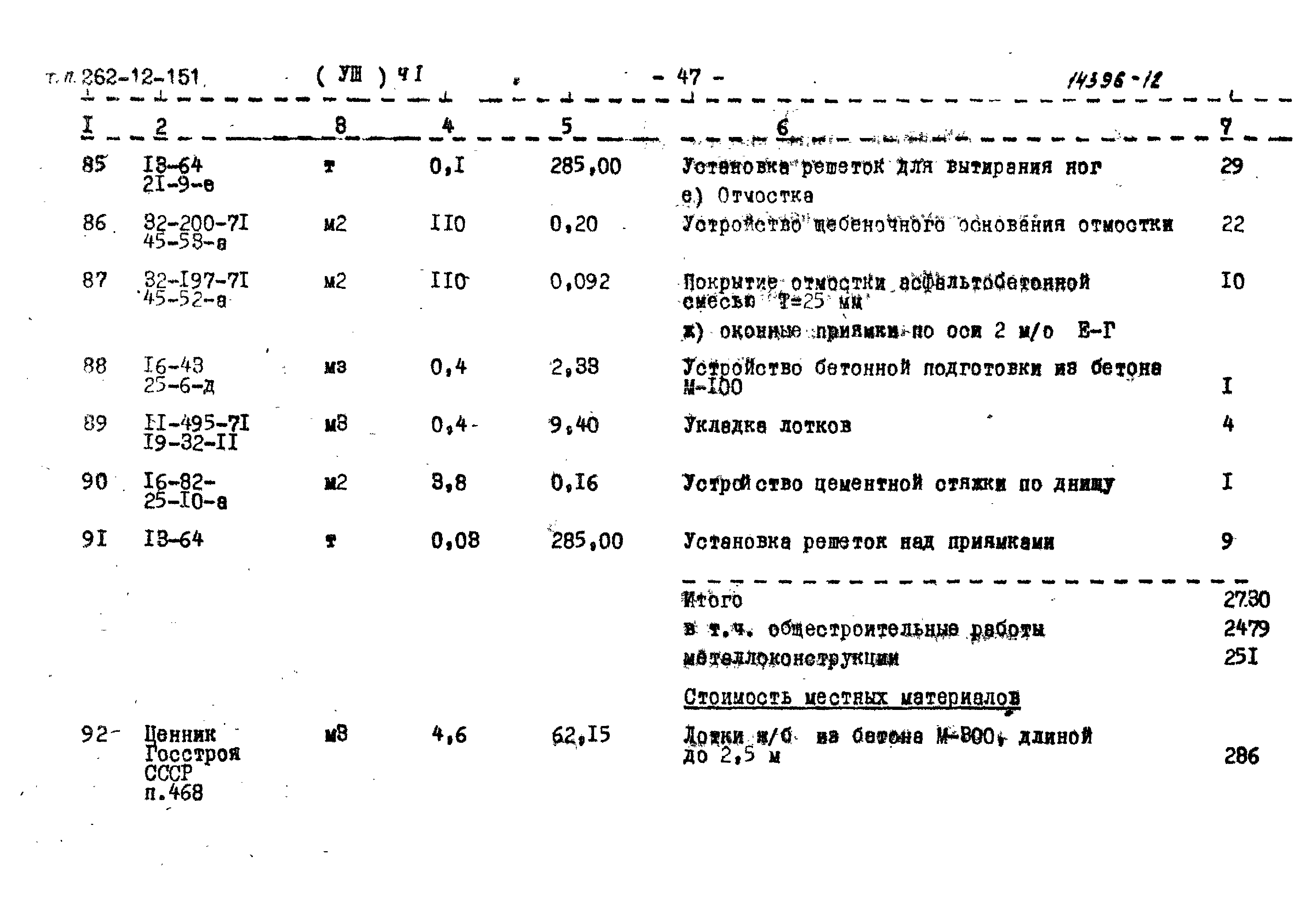 Типовой проект 262-12-151