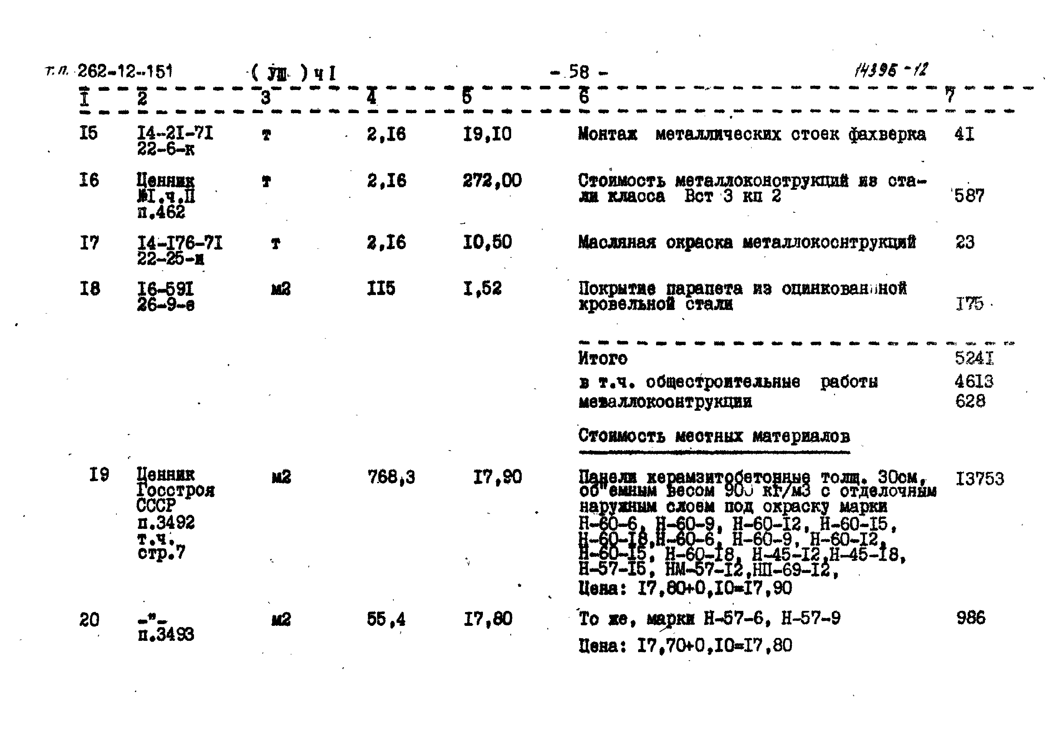 Типовой проект 262-12-151