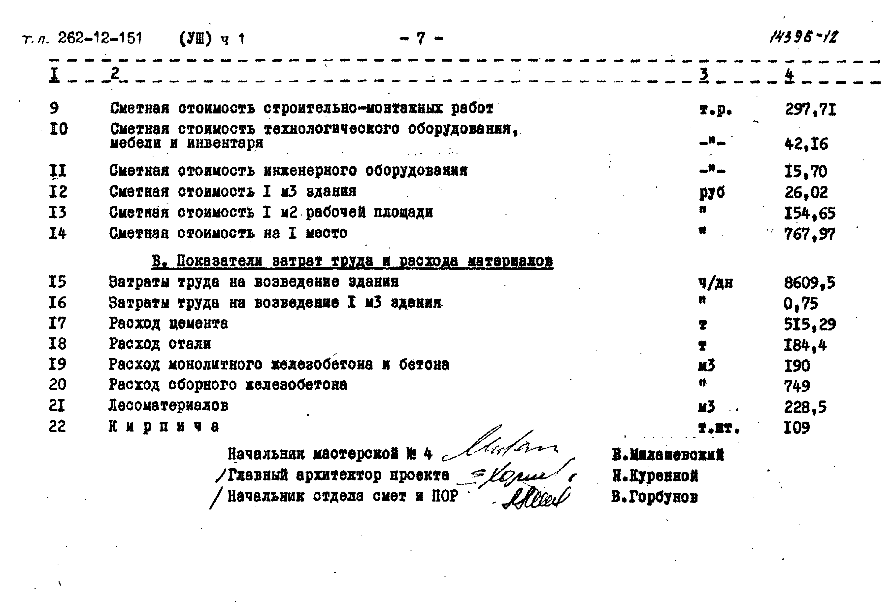 Типовой проект 262-12-151