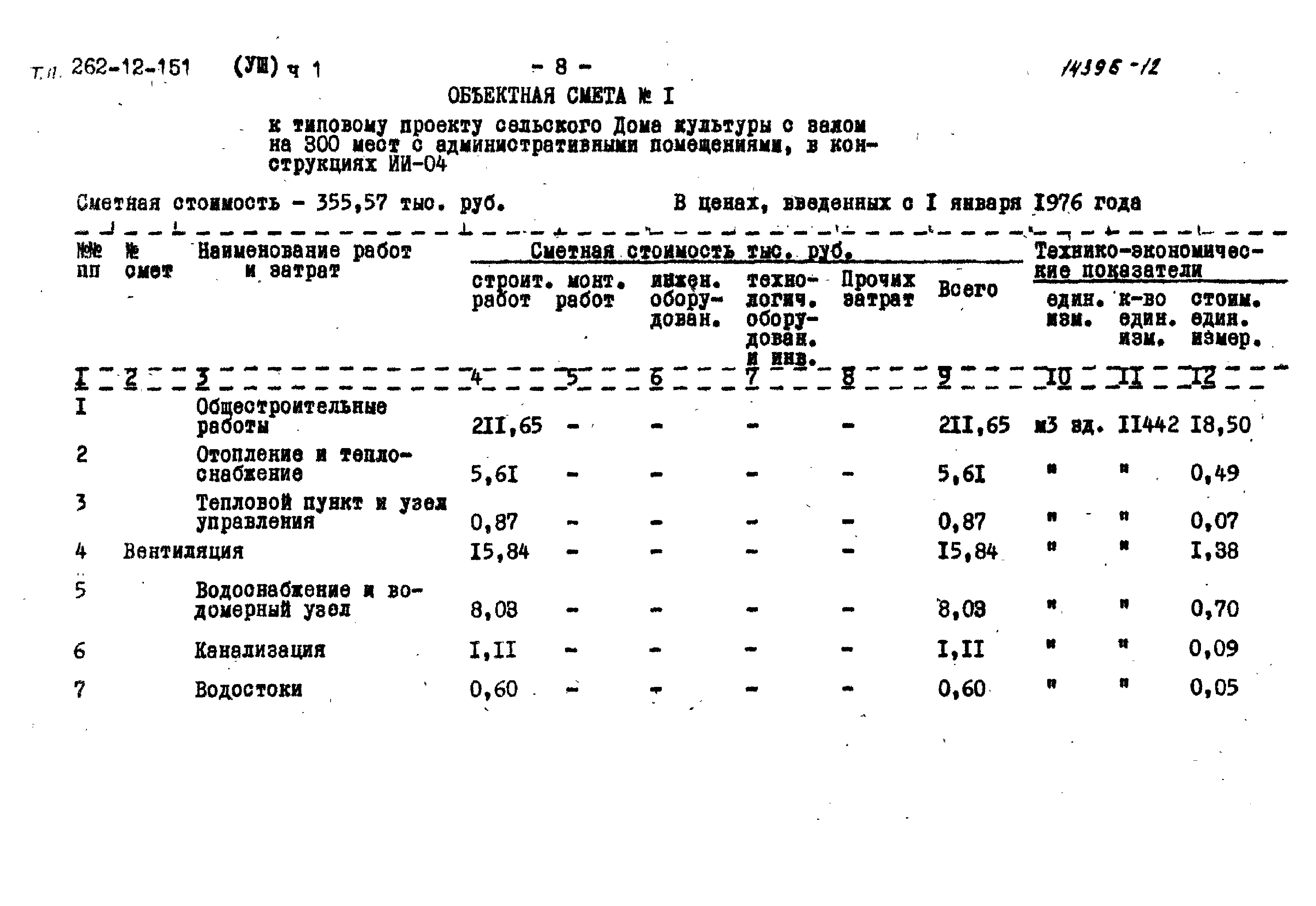 Типовой проект 262-12-151