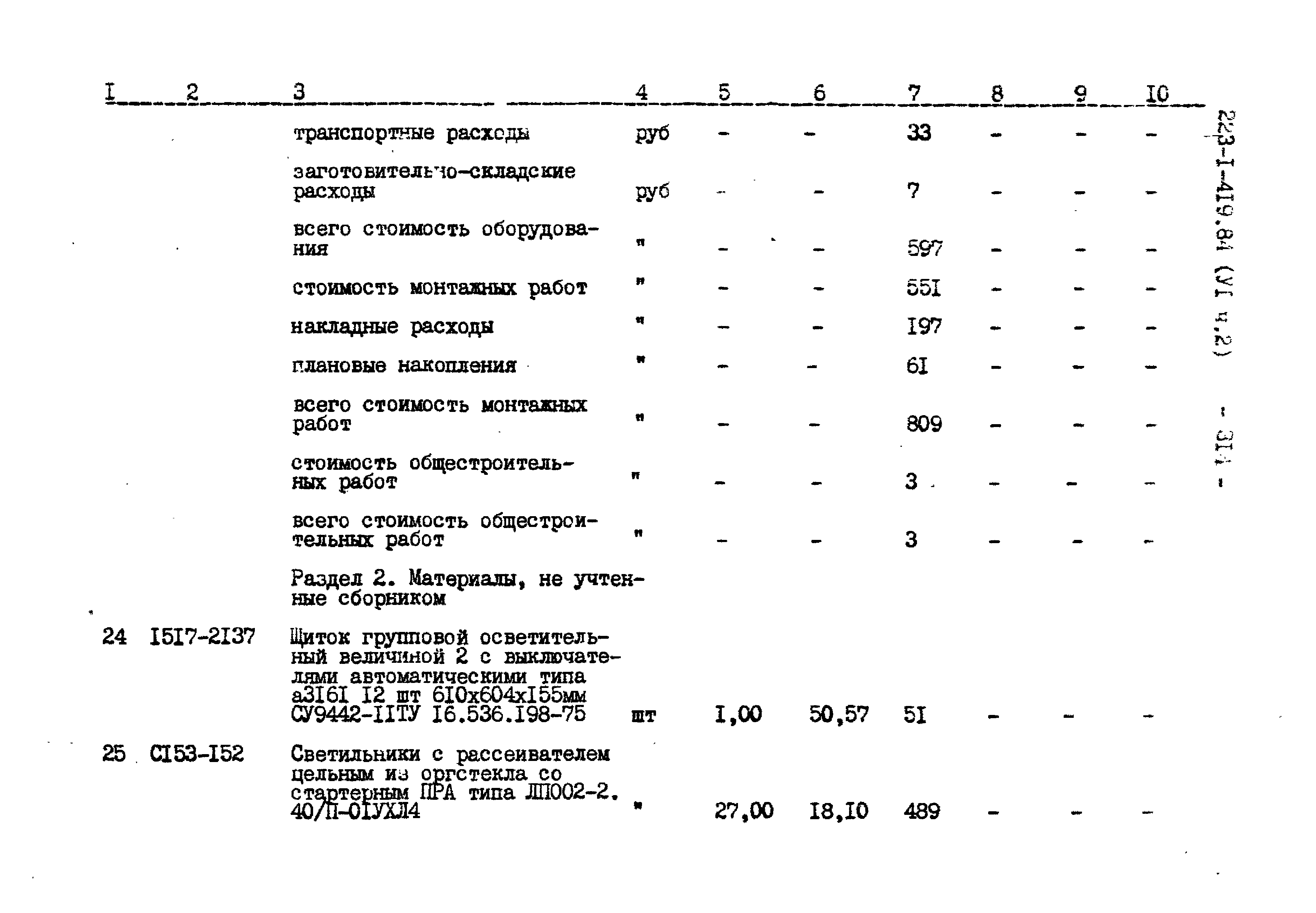 Типовой проект 223-1-419.84