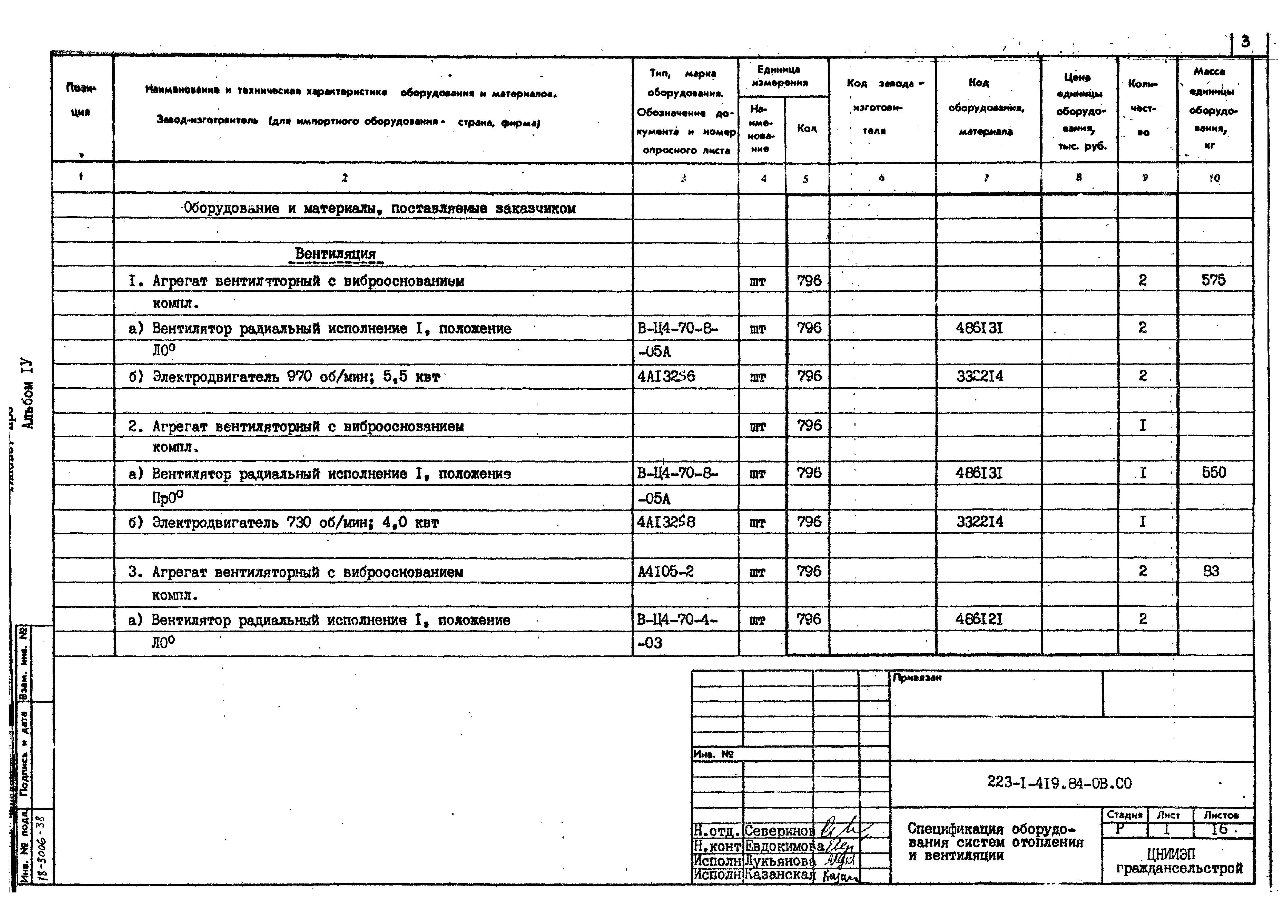 Типовой проект 223-1-419.84