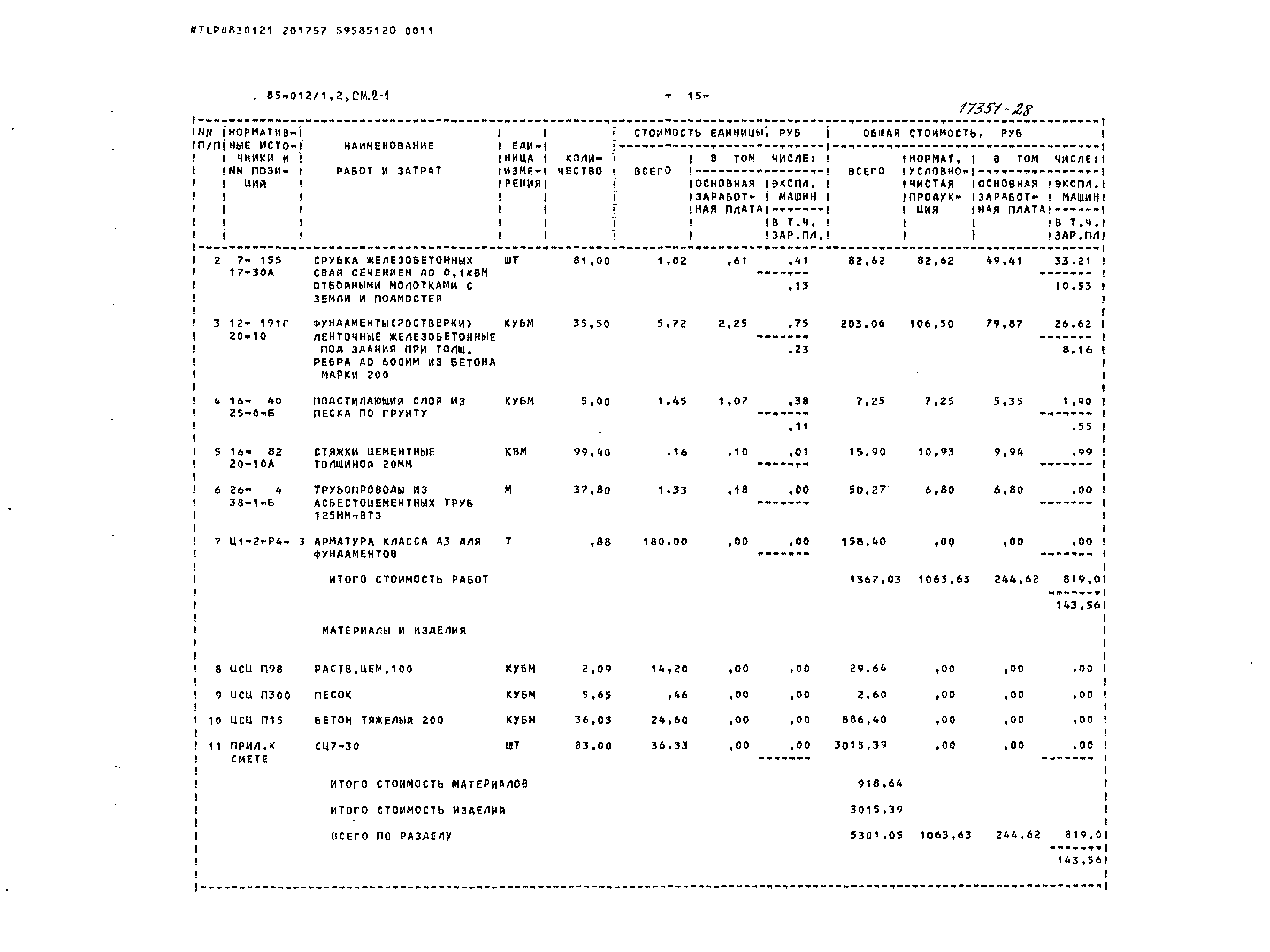 Типовой проект 85-012/1.2