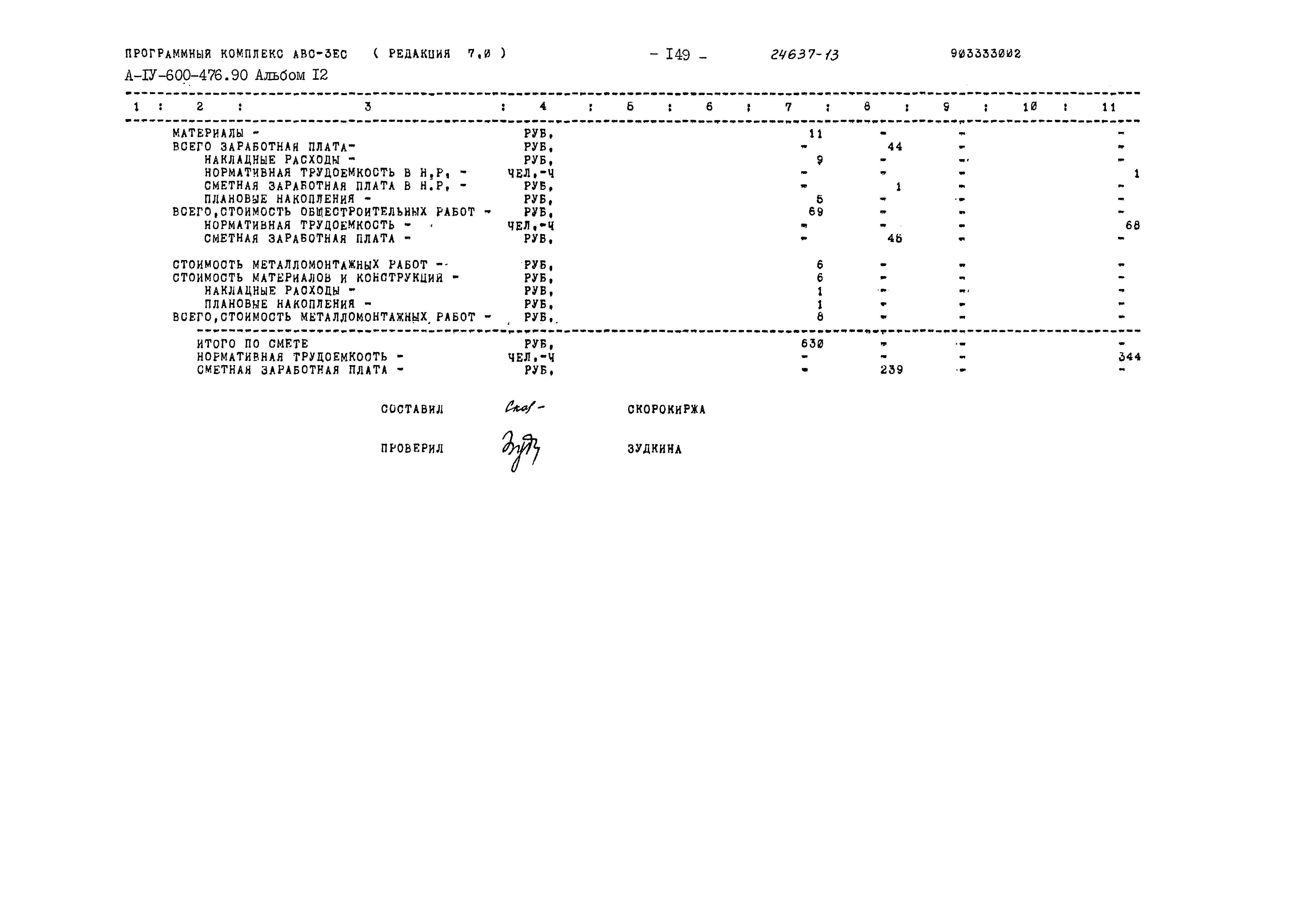 Типовой проект А-IV-600-476.90