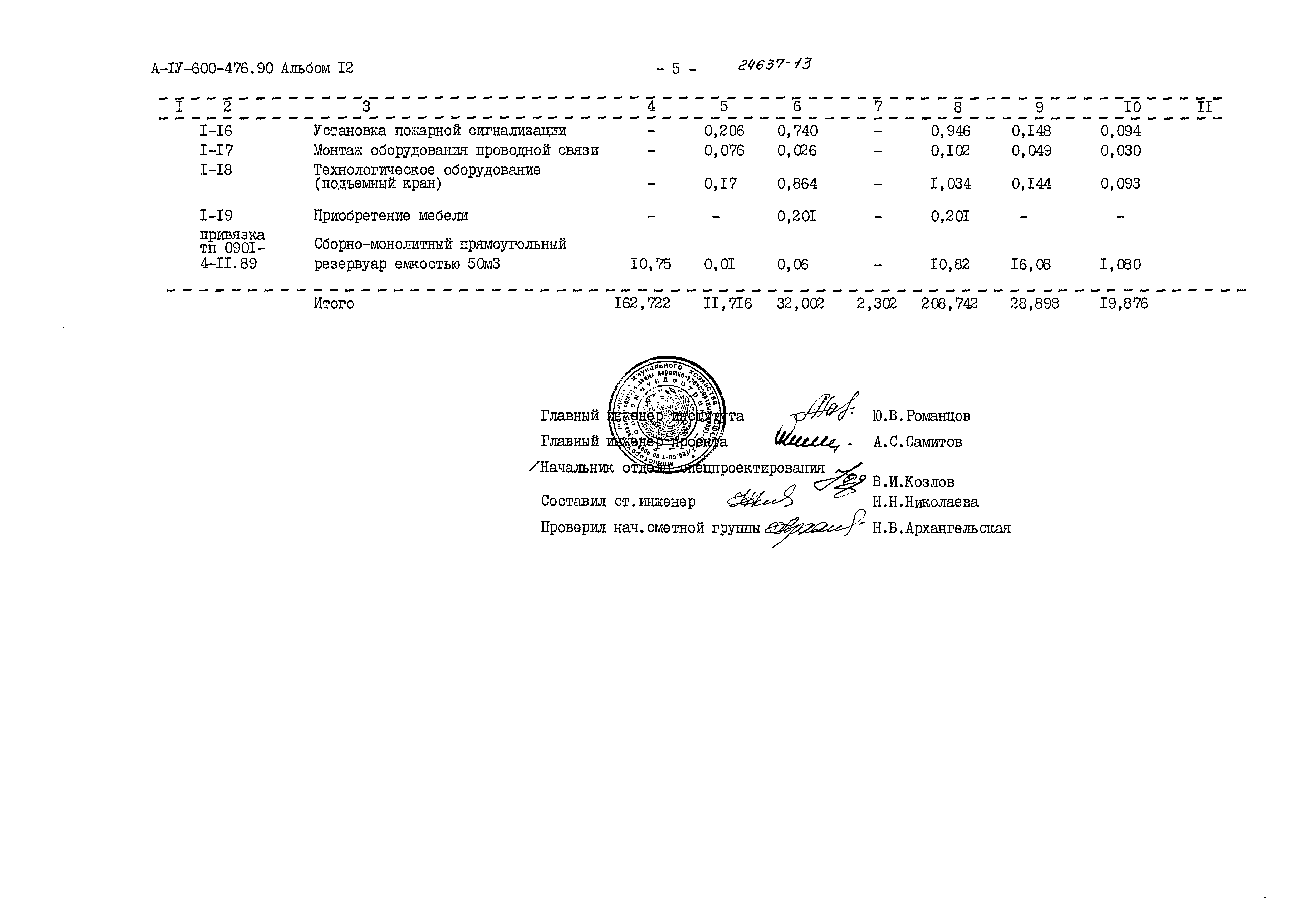 Типовой проект А-IV-600-476.90