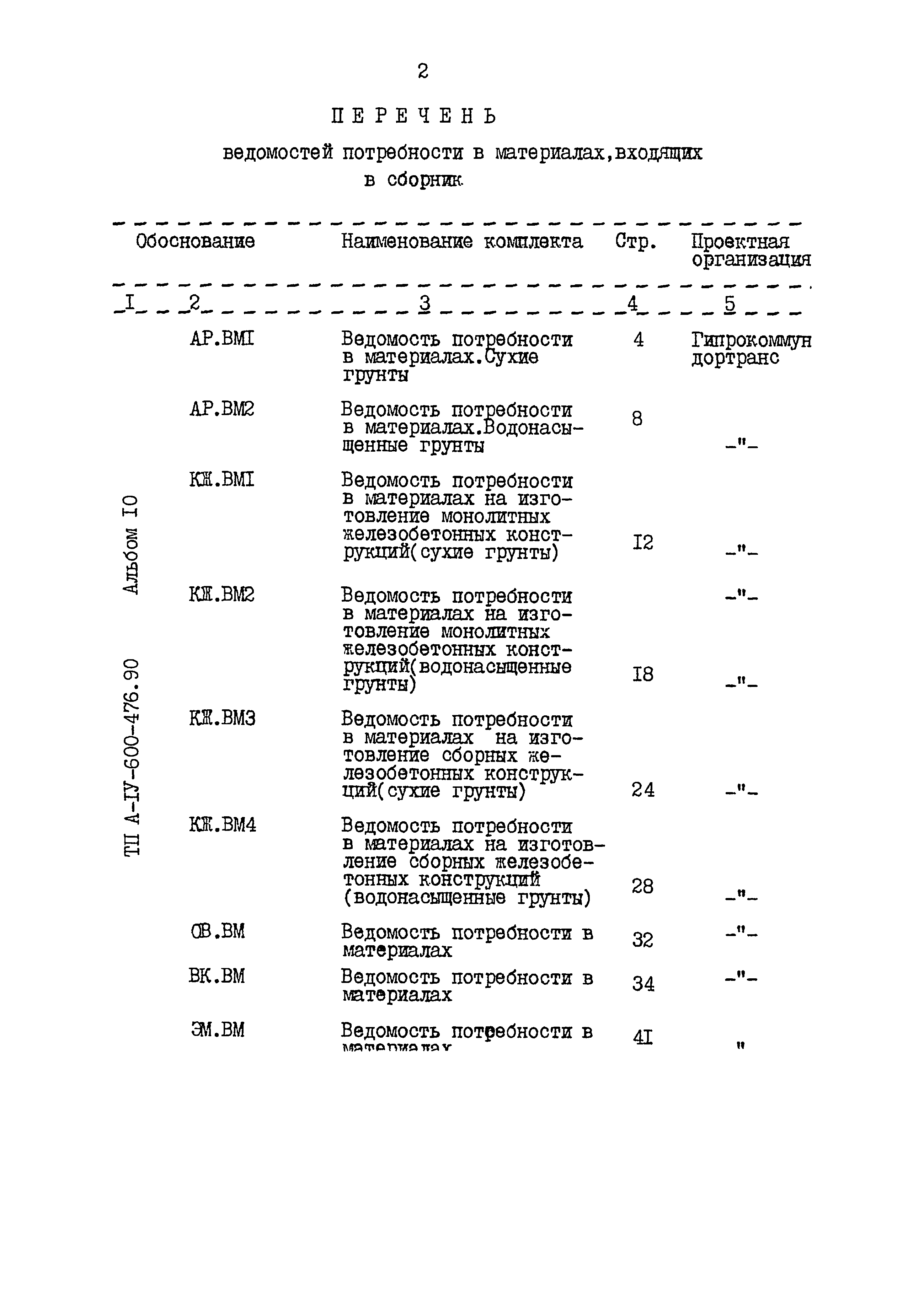 Типовой проект А-IV-600-476.90