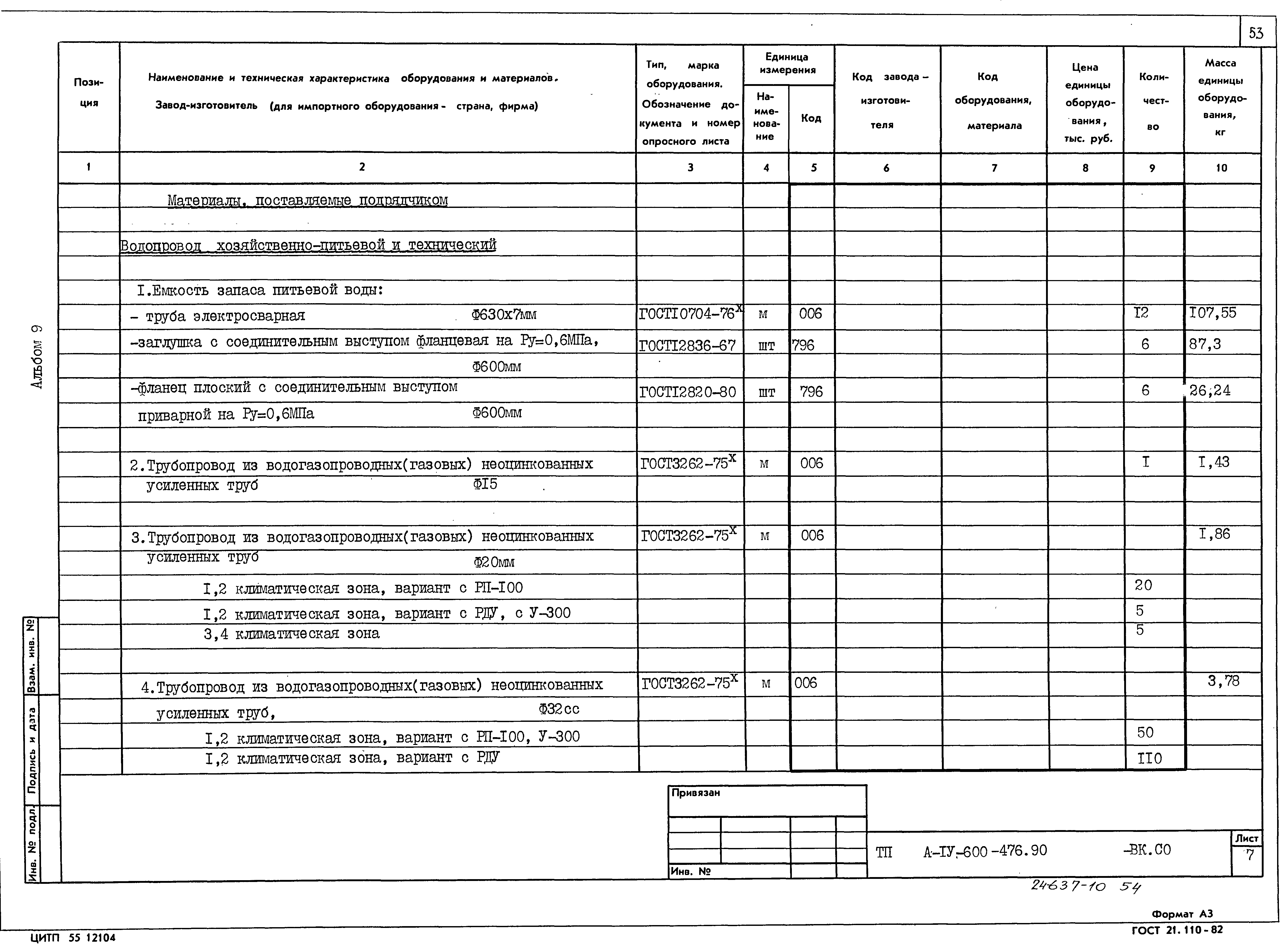 Типовой проект А-IV-600-476.90