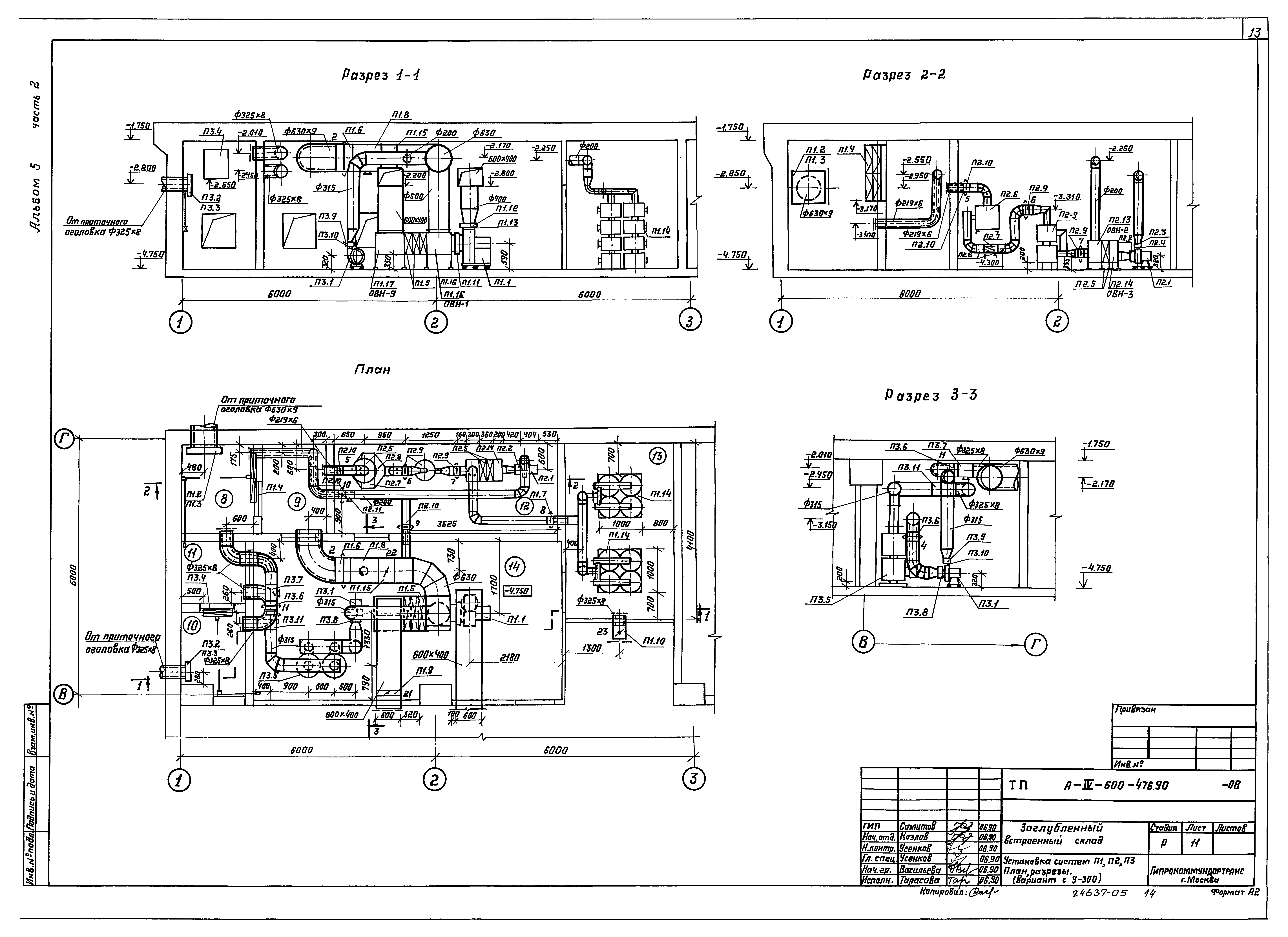 Типовой проект А-IV-600-476.90