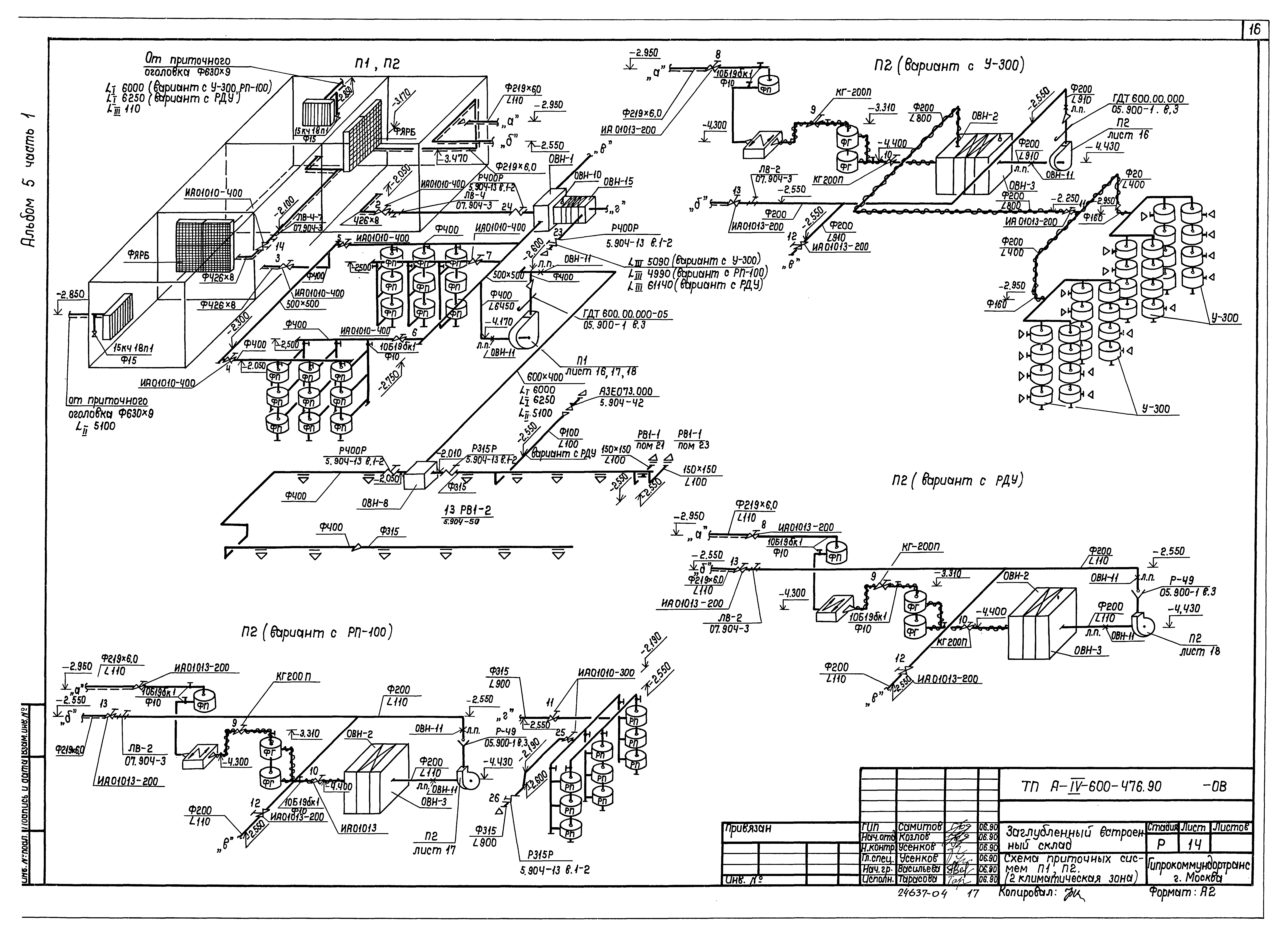 Типовой проект А-IV-600-476.90