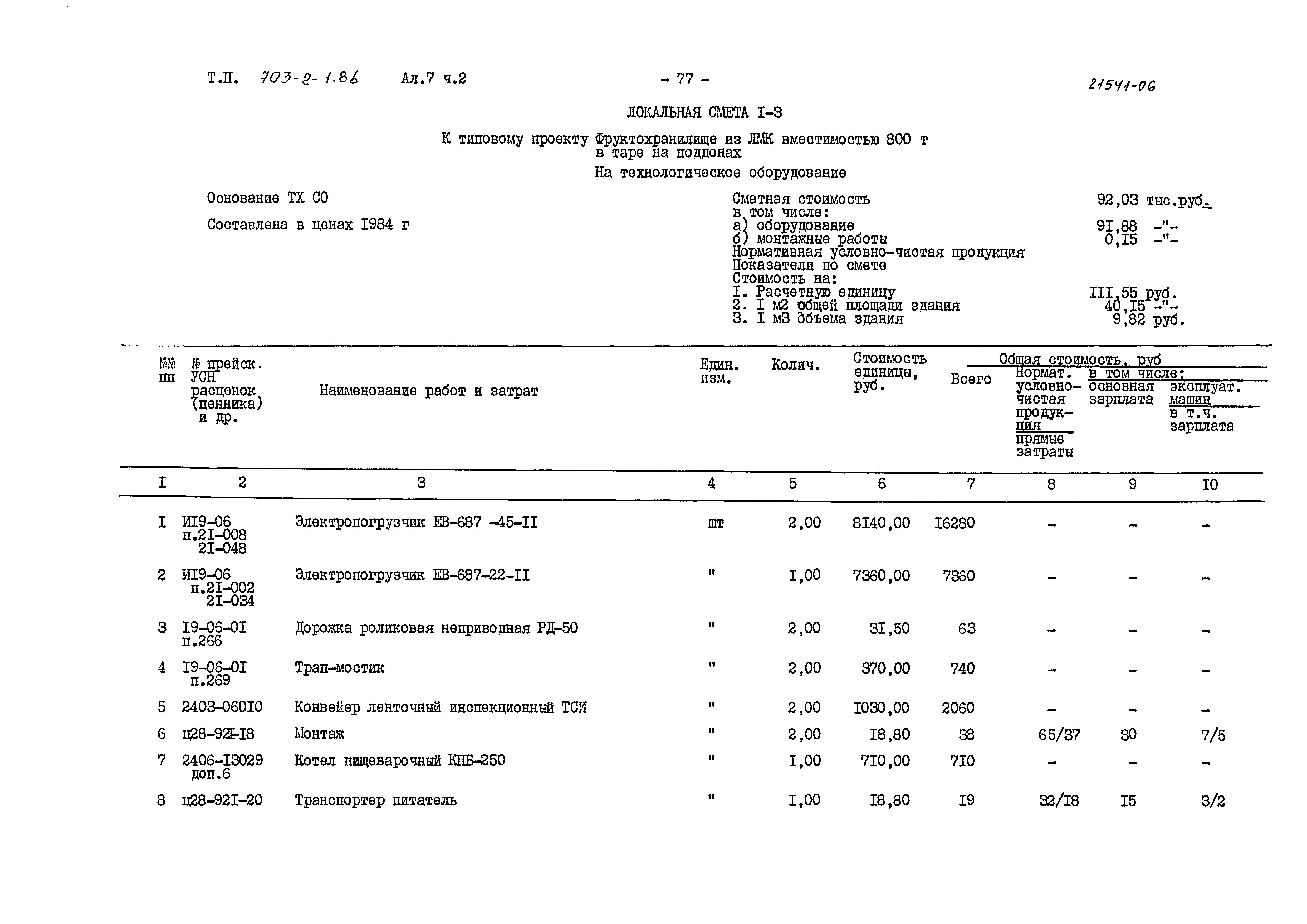 Типовой проект 703-2-1.86