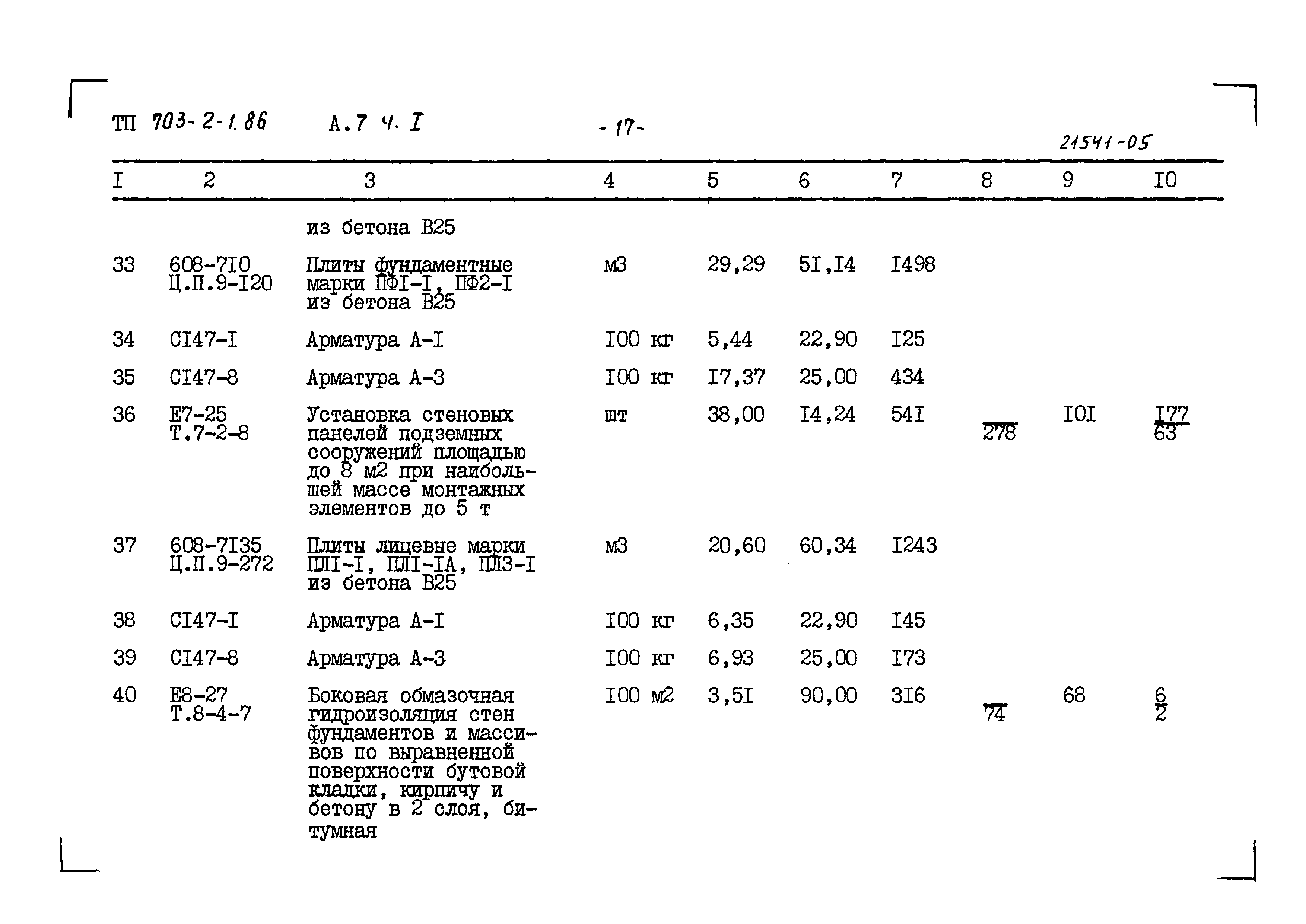 Типовой проект 703-2-1.86