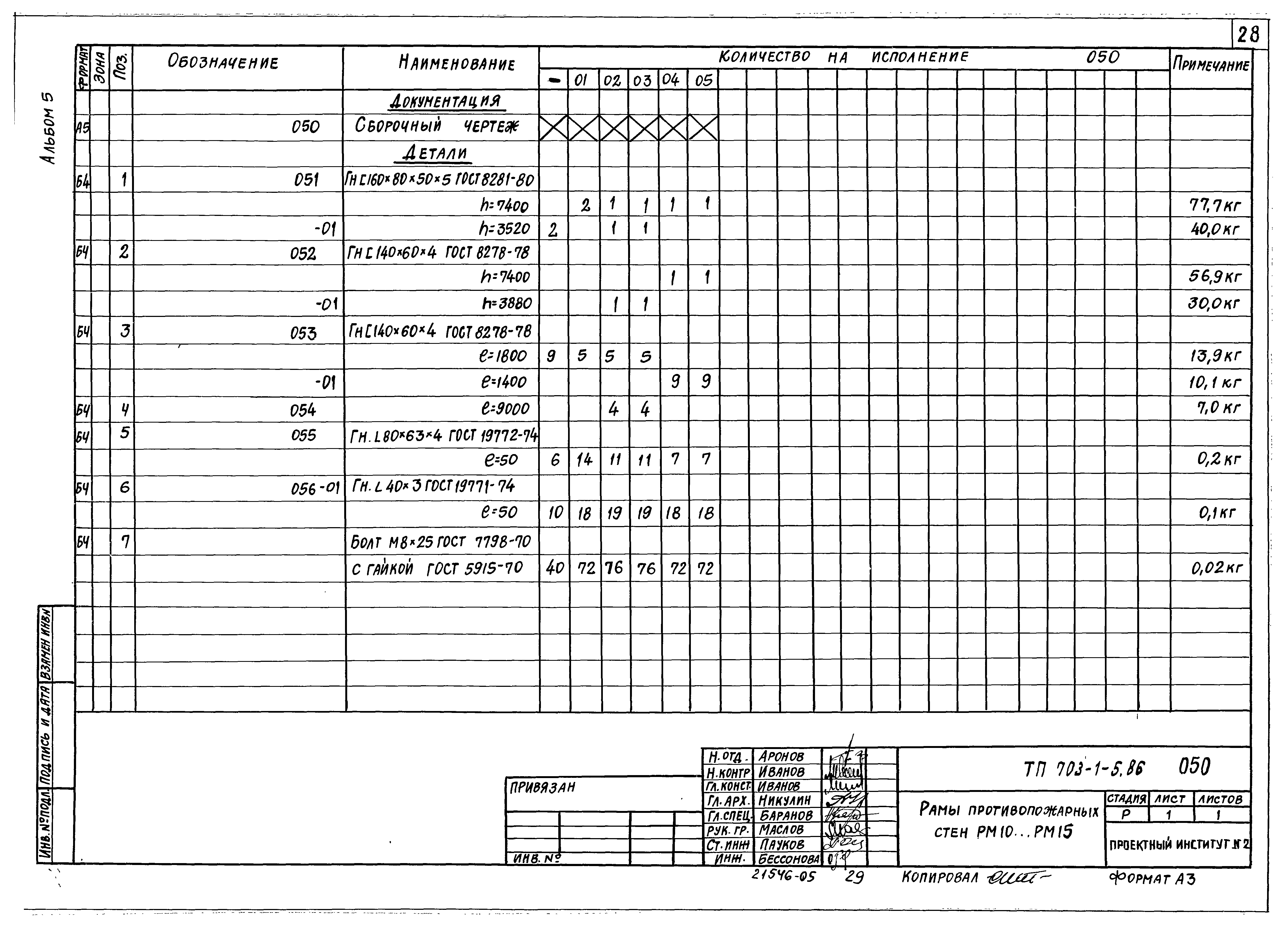 Типовой проект 703-2-1.86