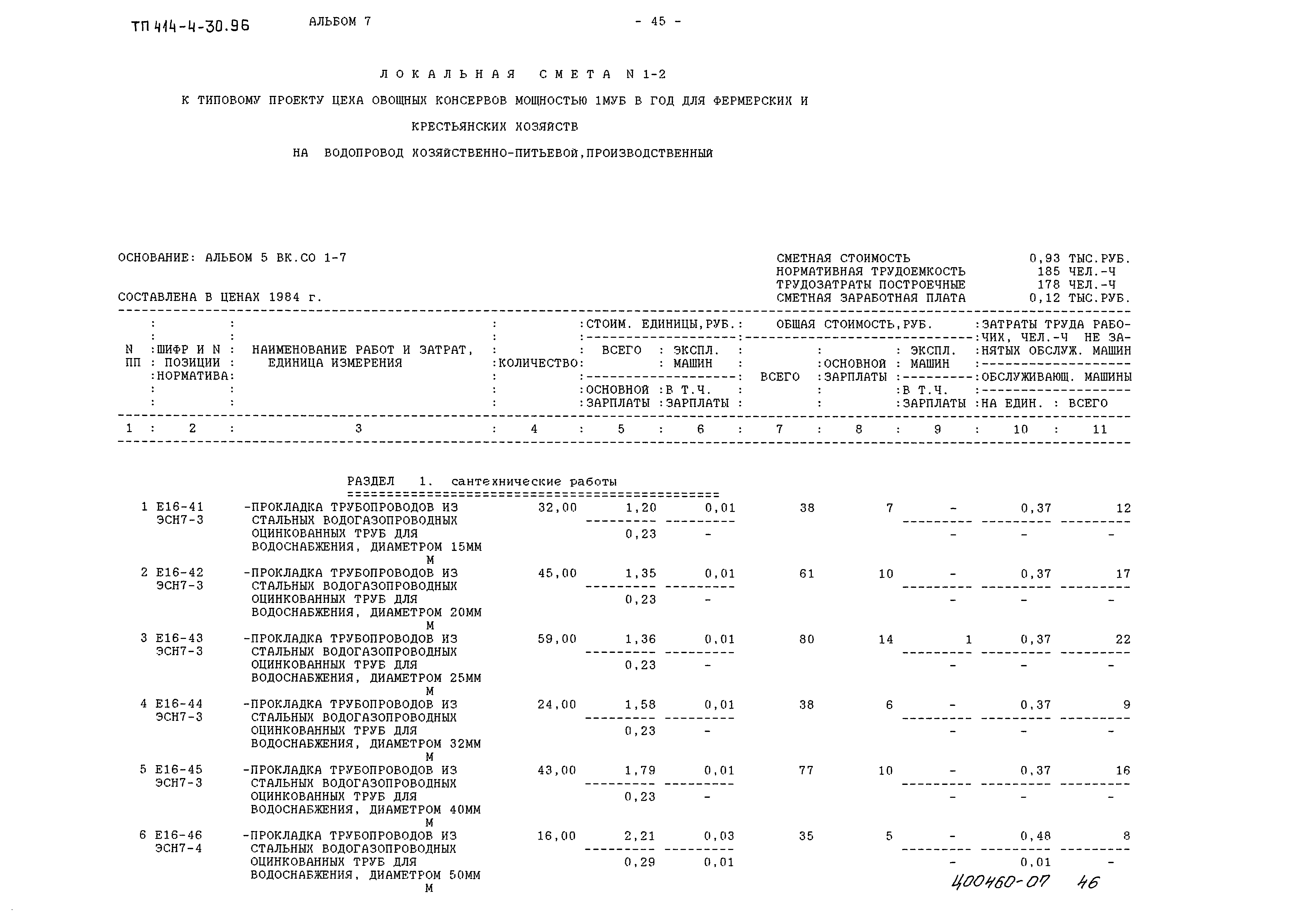 Типовой проект 414-4-30.96