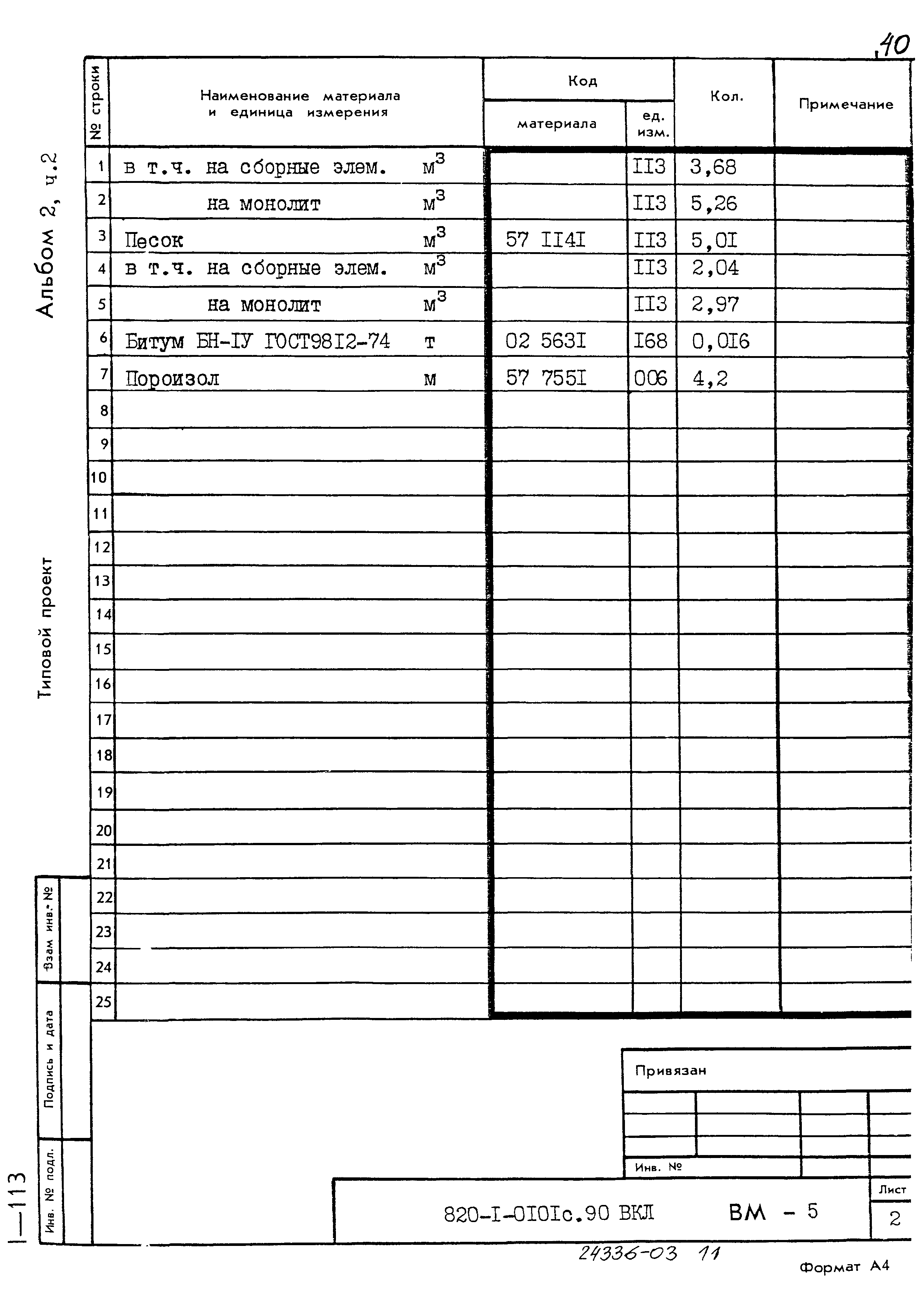 Типовые проектные решения 820-1-0101с.90