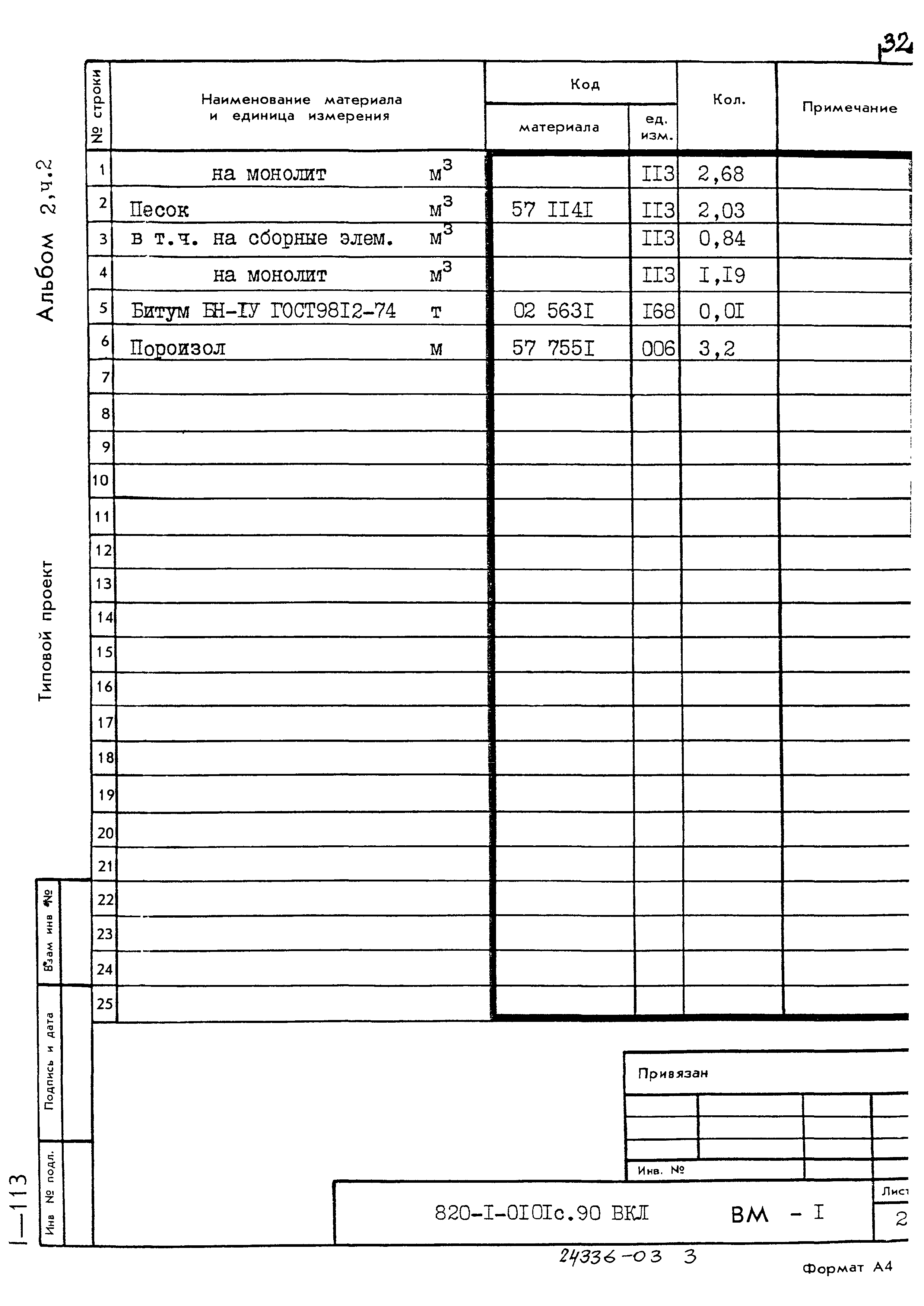 Типовые проектные решения 820-1-0101с.90