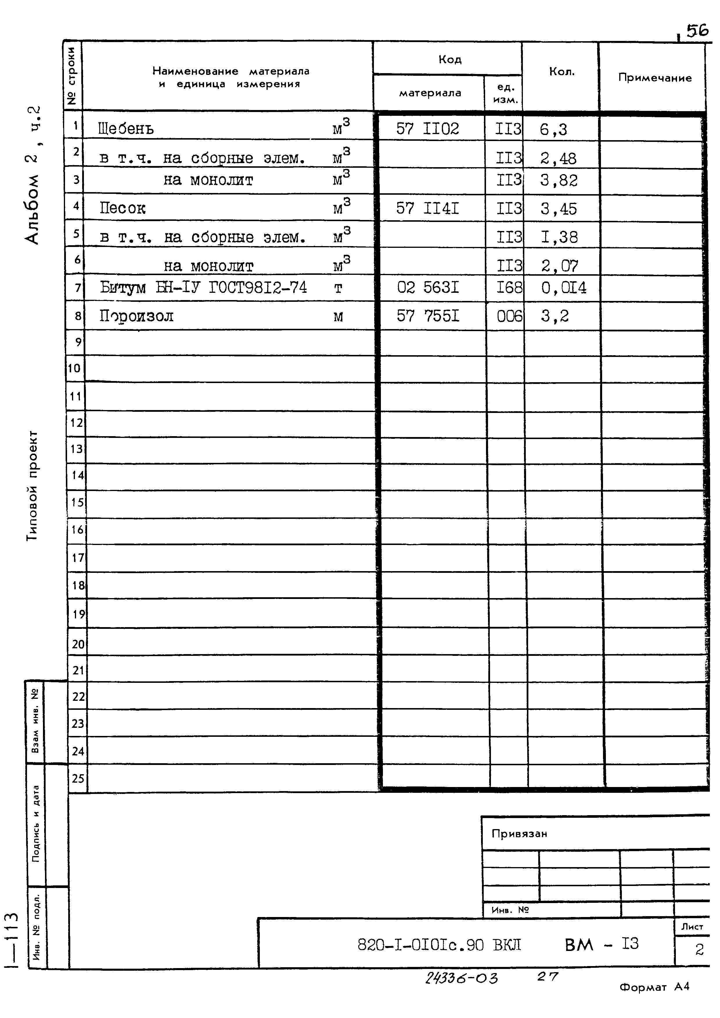 Типовые проектные решения 820-1-0101с.90