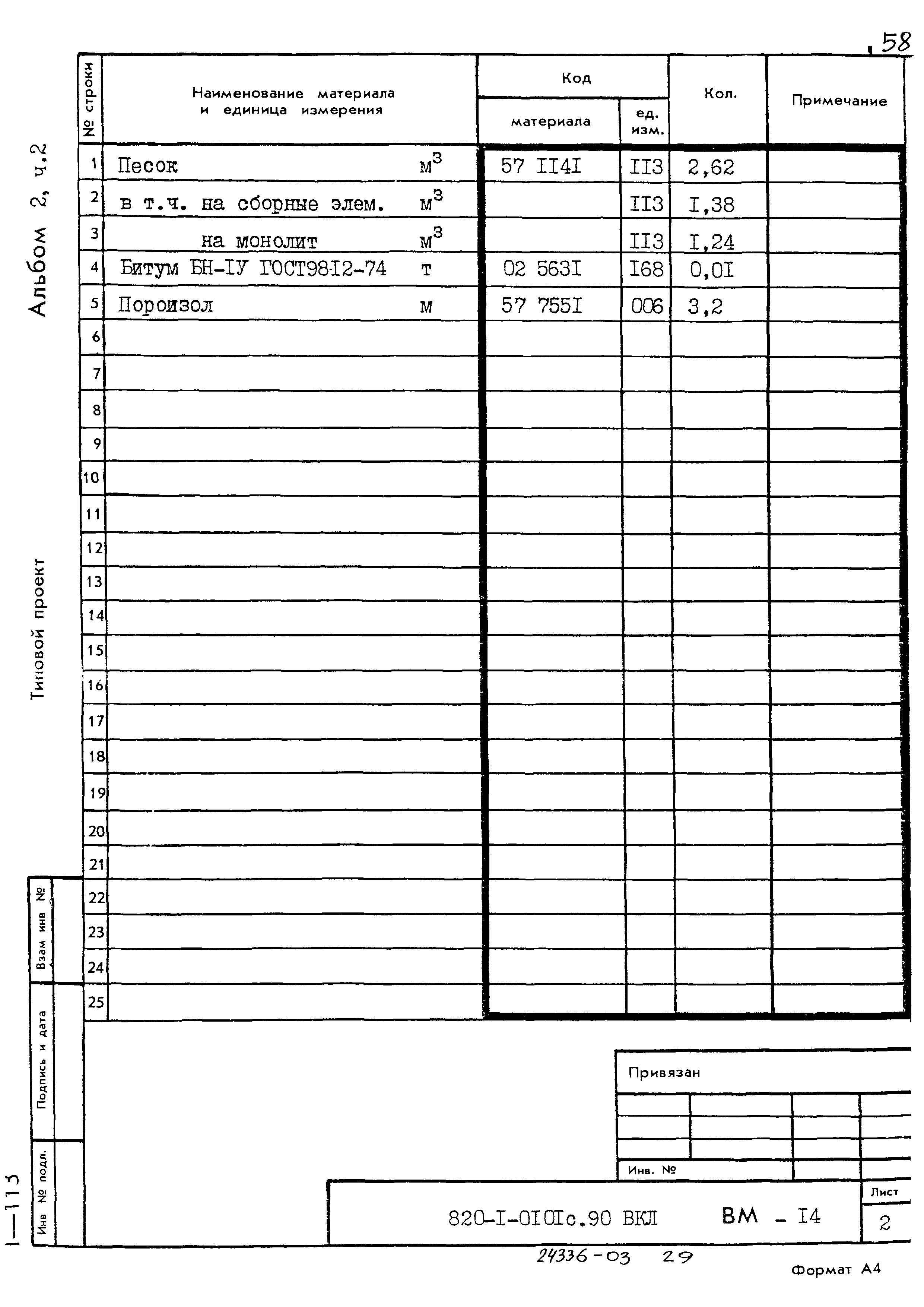 Типовые проектные решения 820-1-0101с.90