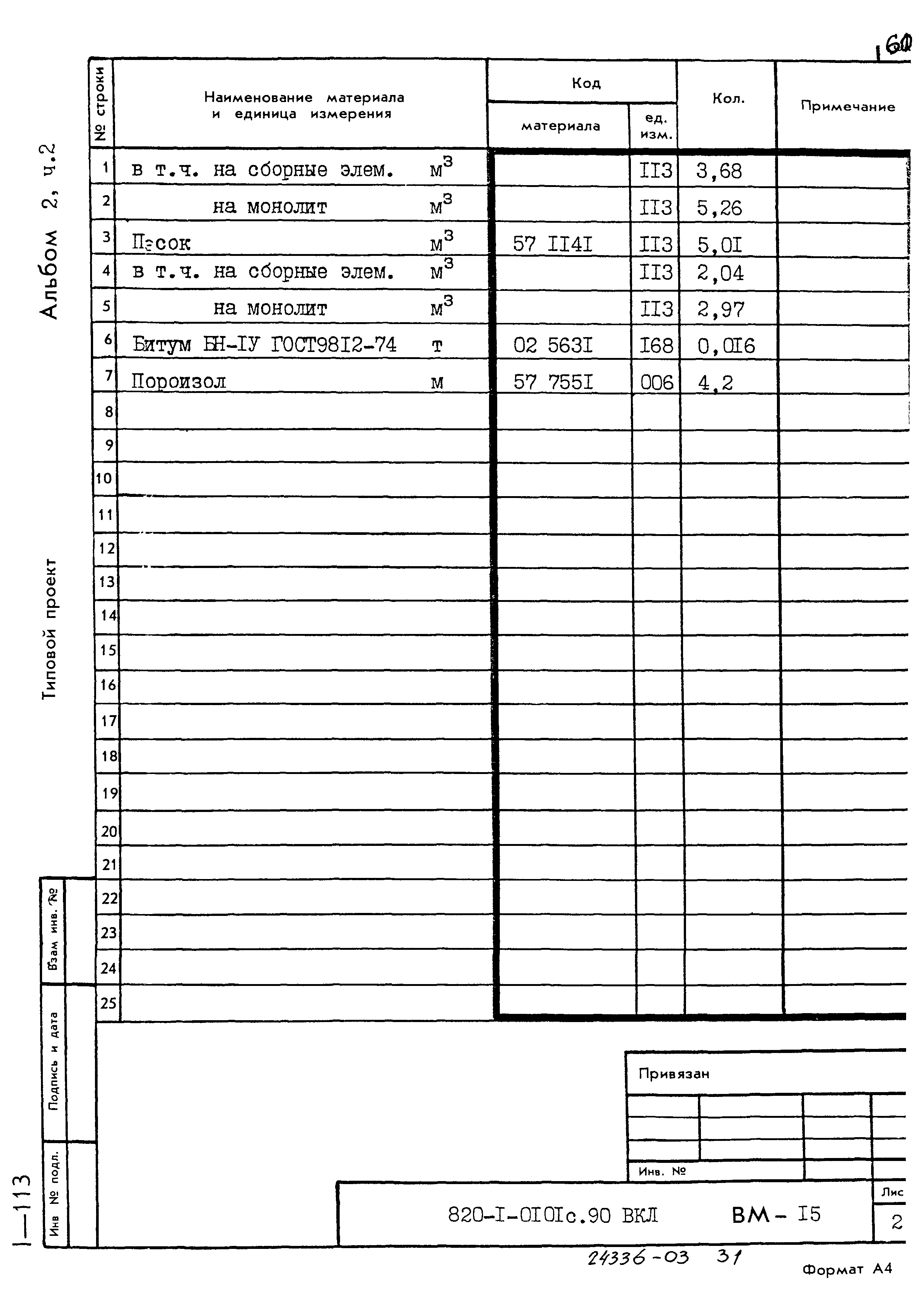 Типовые проектные решения 820-1-0101с.90