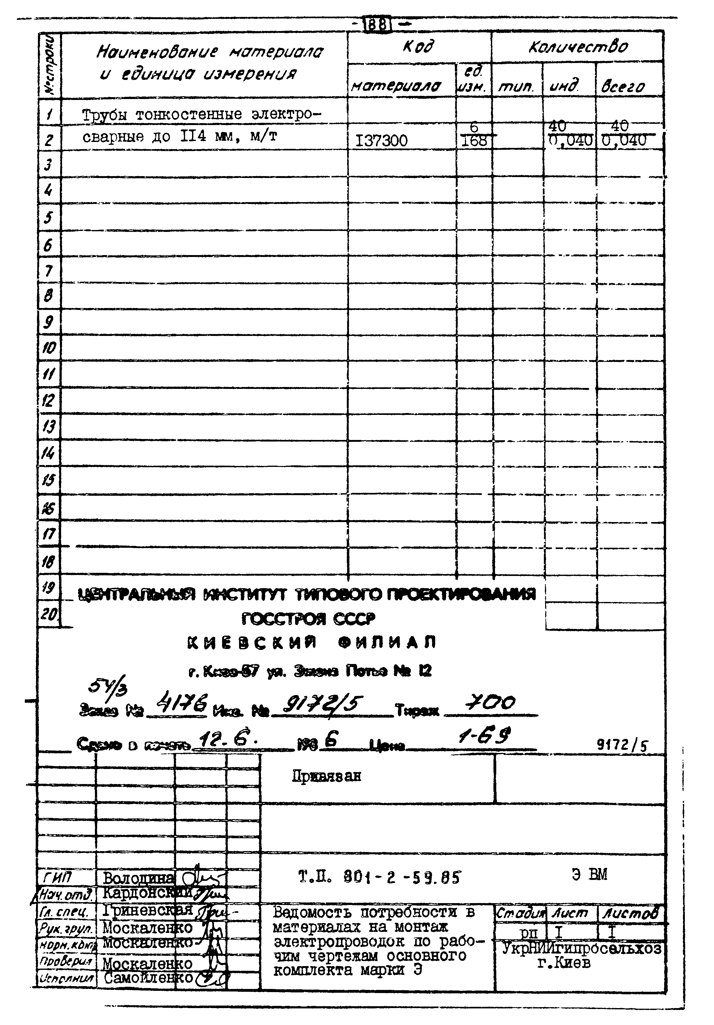 Типовой проект 801-2-59.85