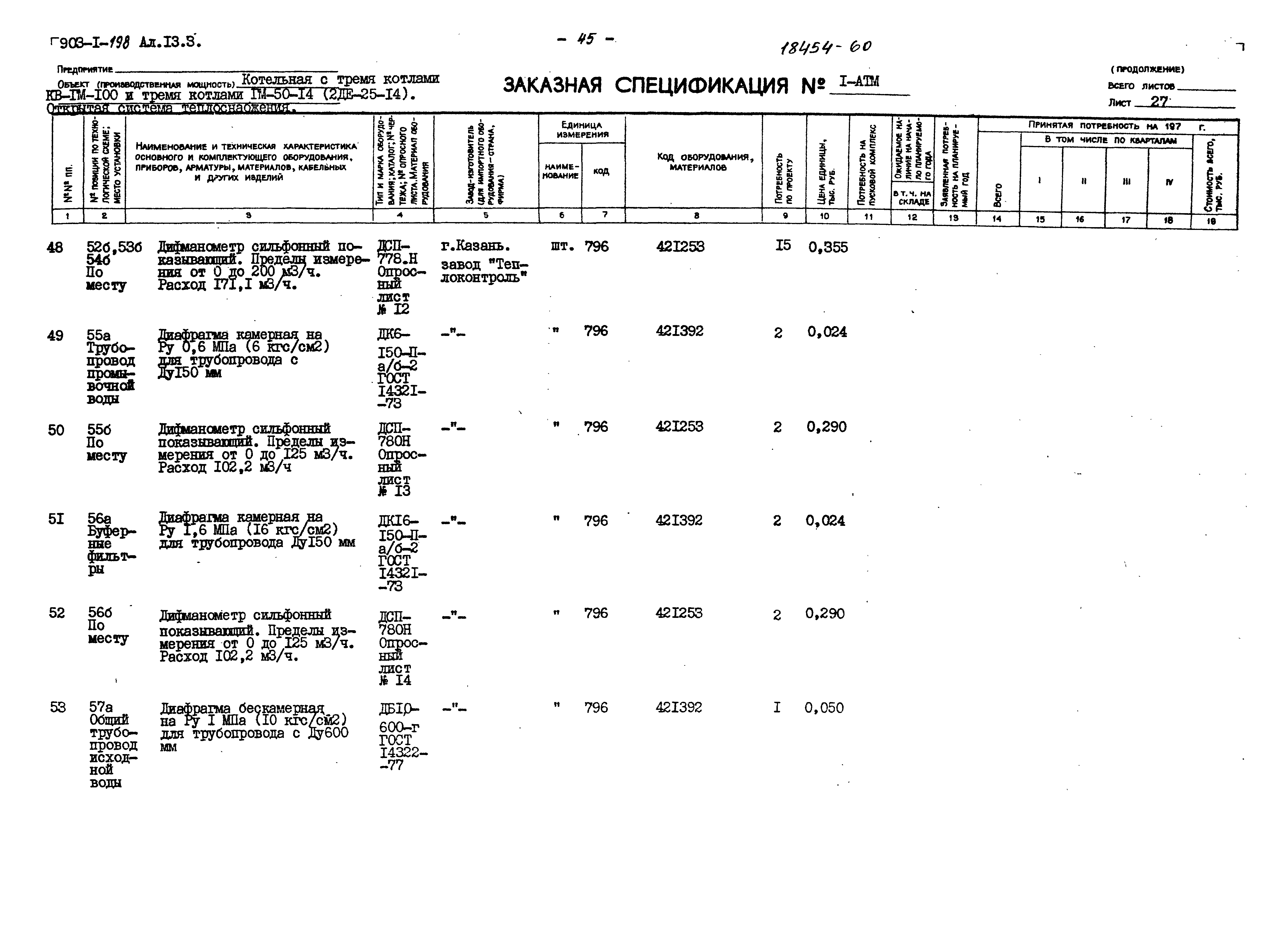 Типовой проект 903-1-198