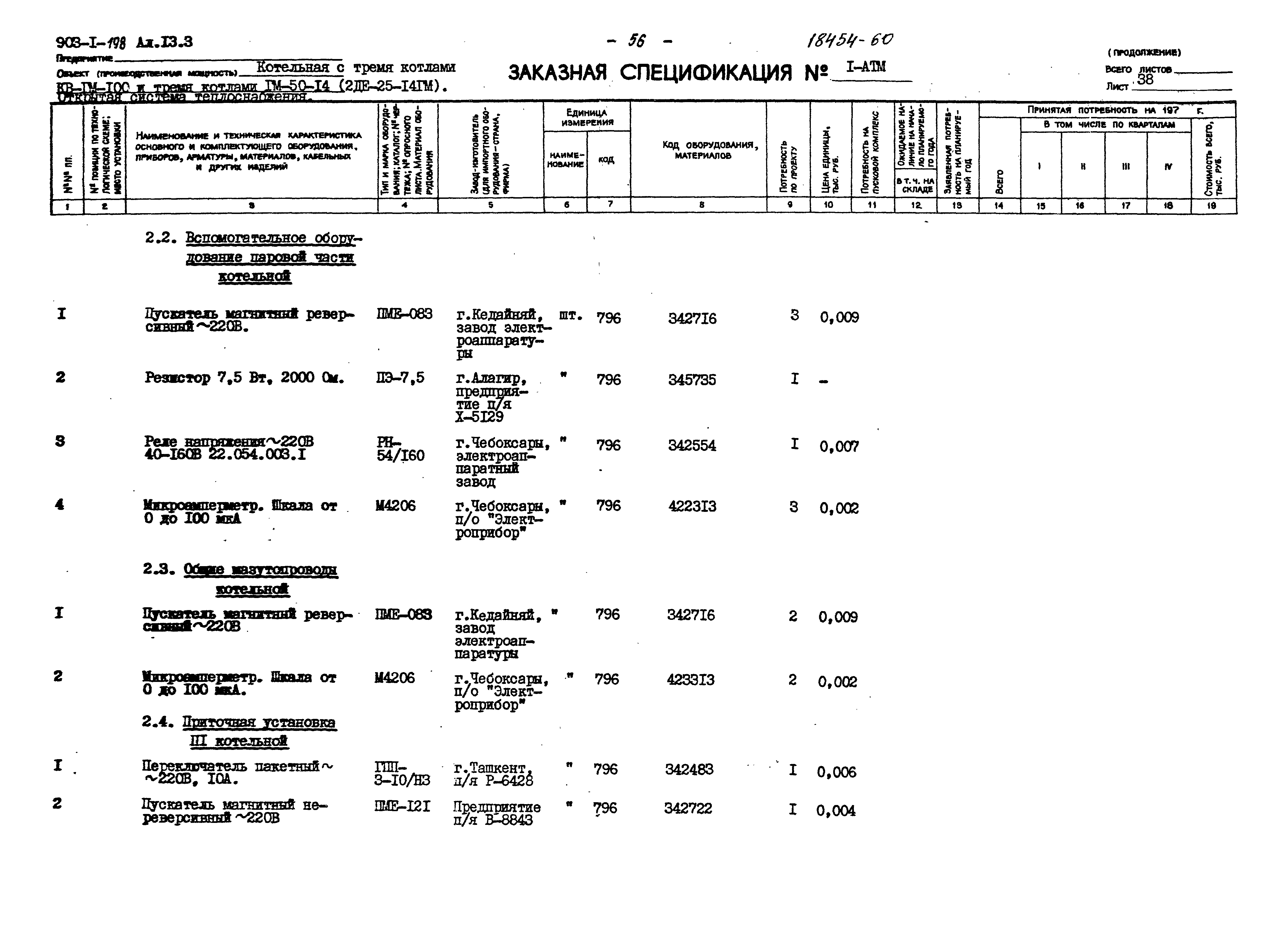 Типовой проект 903-1-198