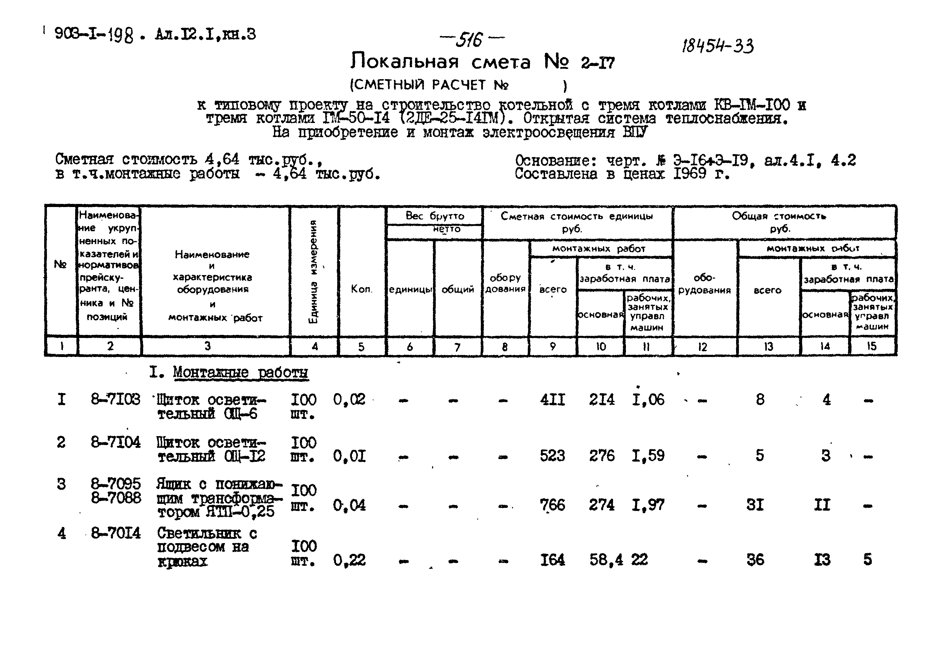 Типовой проект 903-1-198