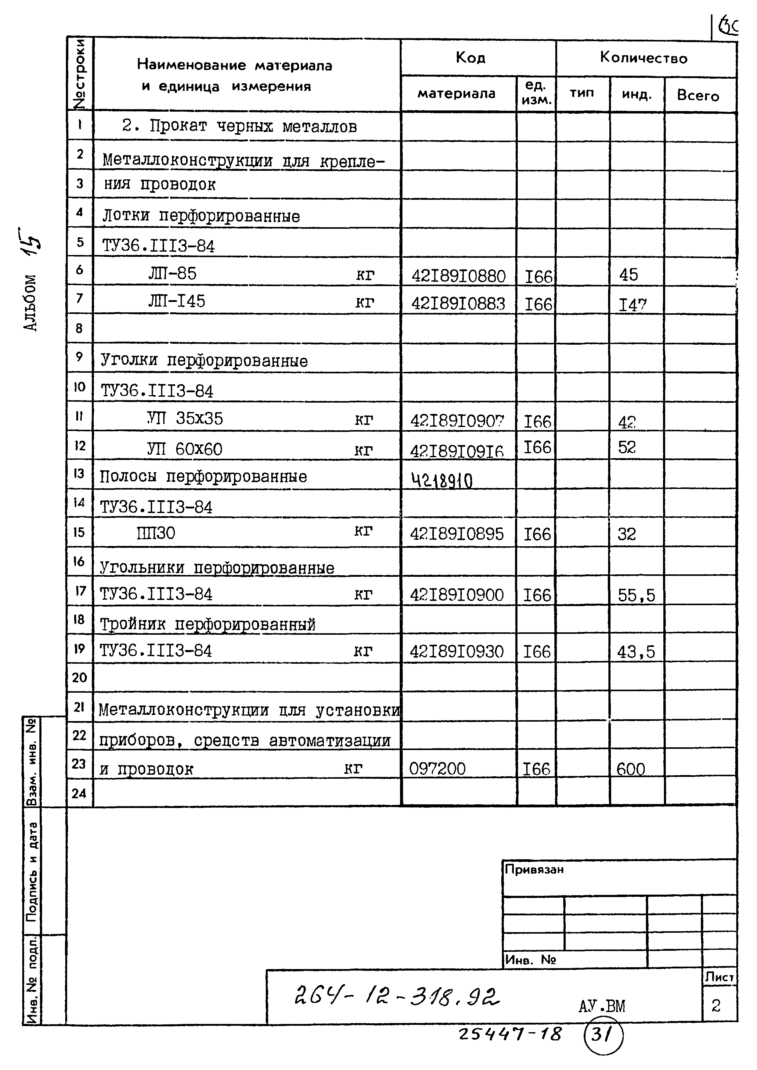 Типовой проект 264-12-318.92