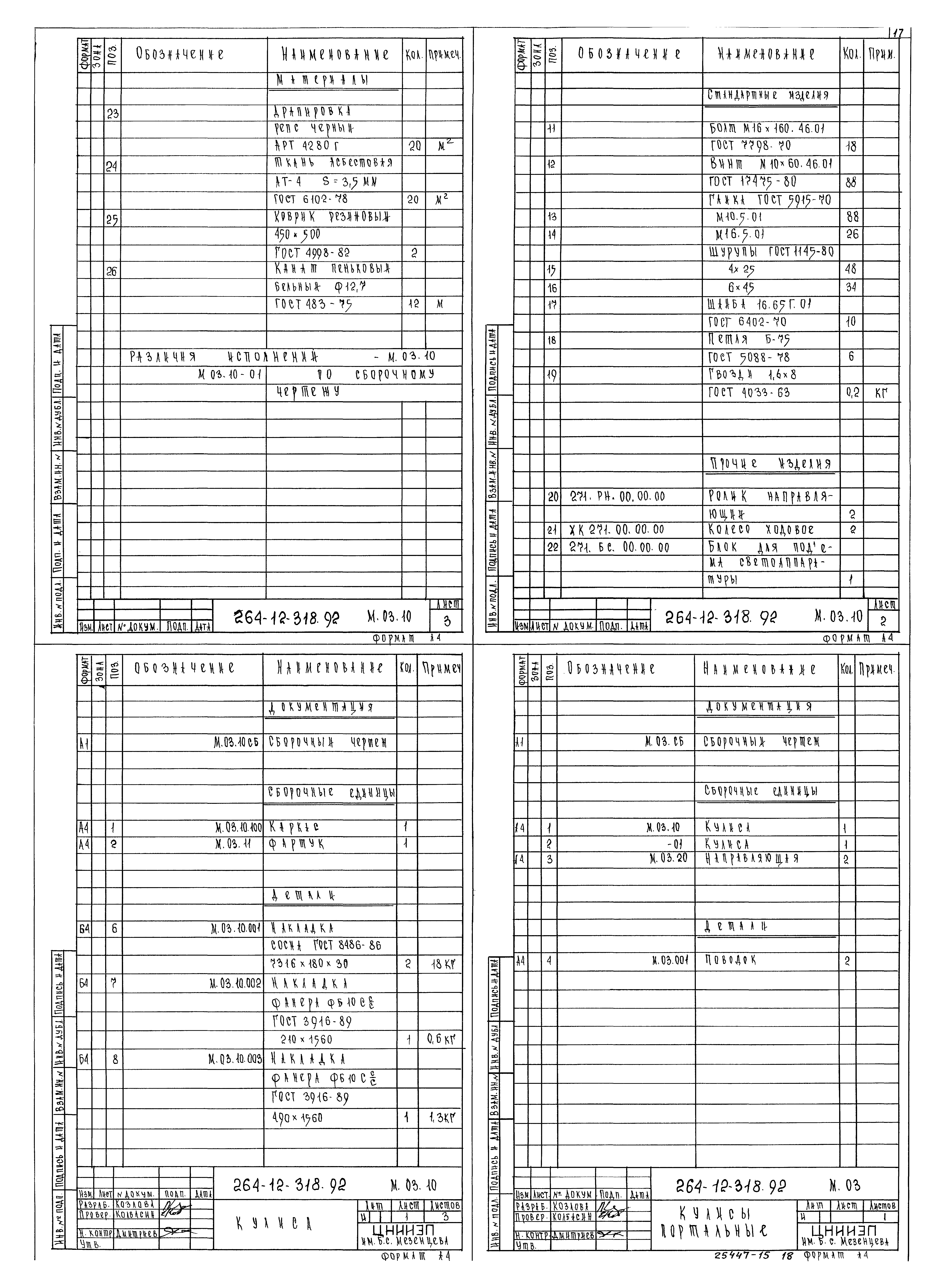 Типовой проект 264-12-318.92