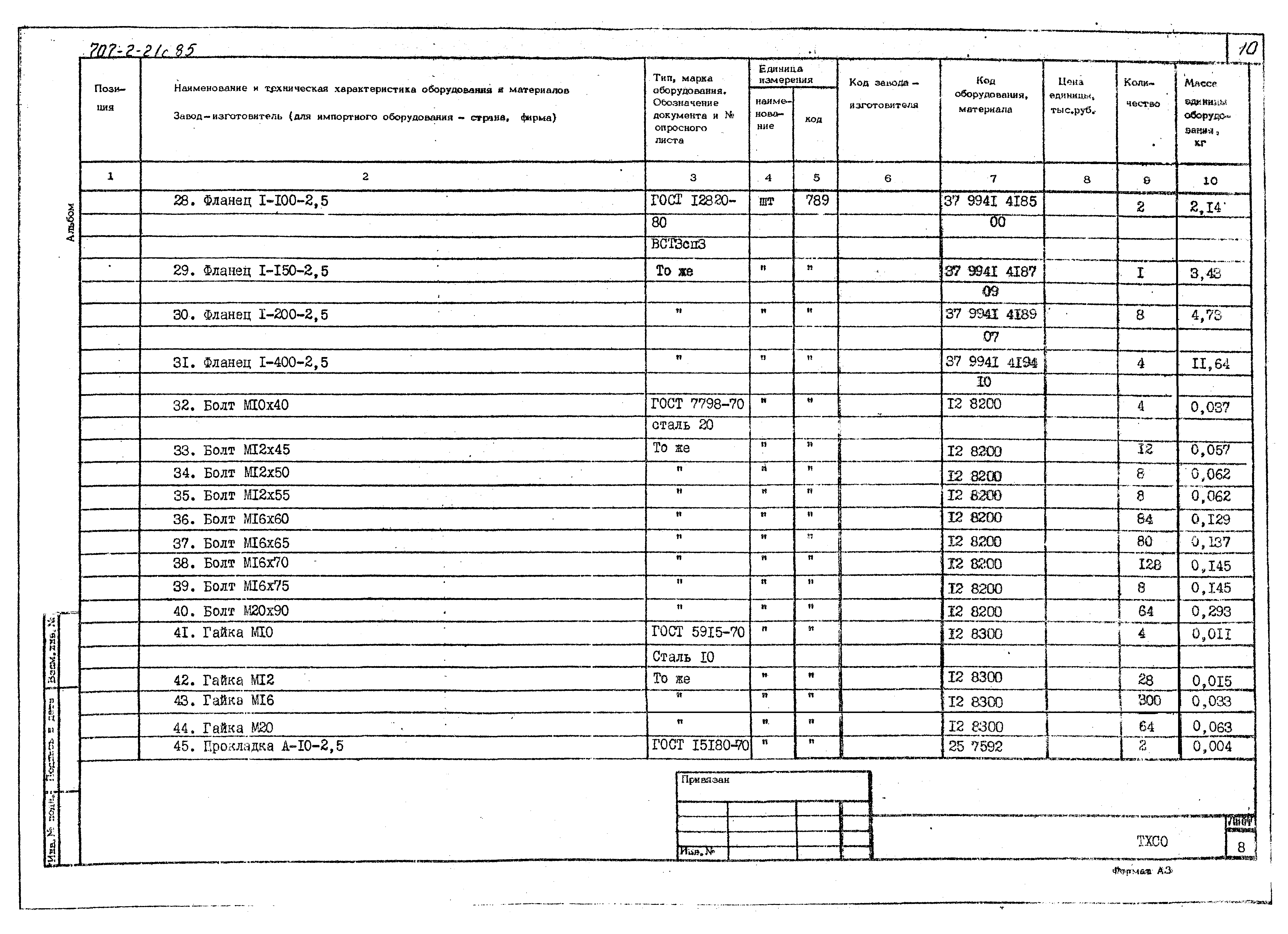 Типовой проект 707-2-21с.85