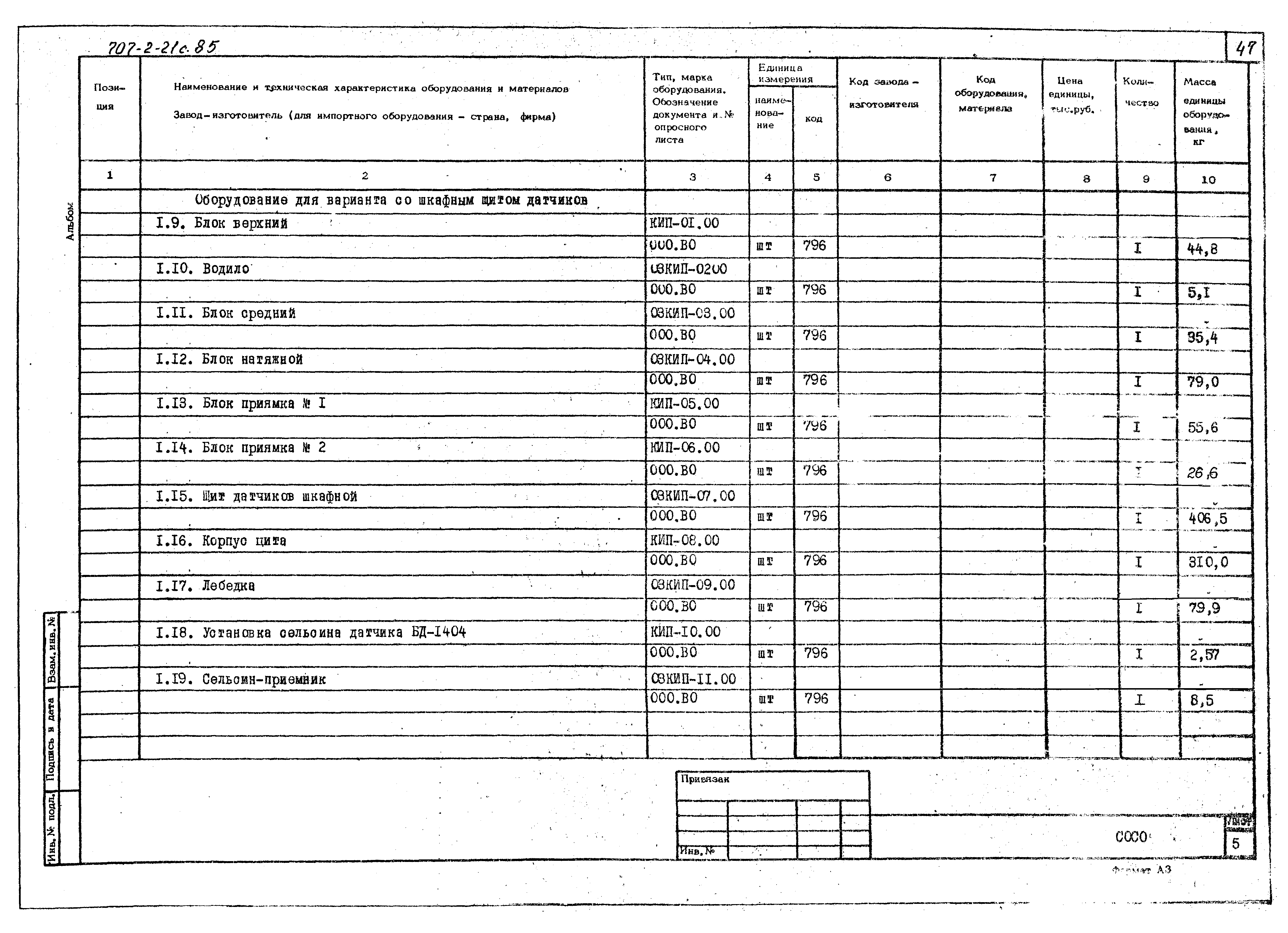 Типовой проект 707-2-21с.85