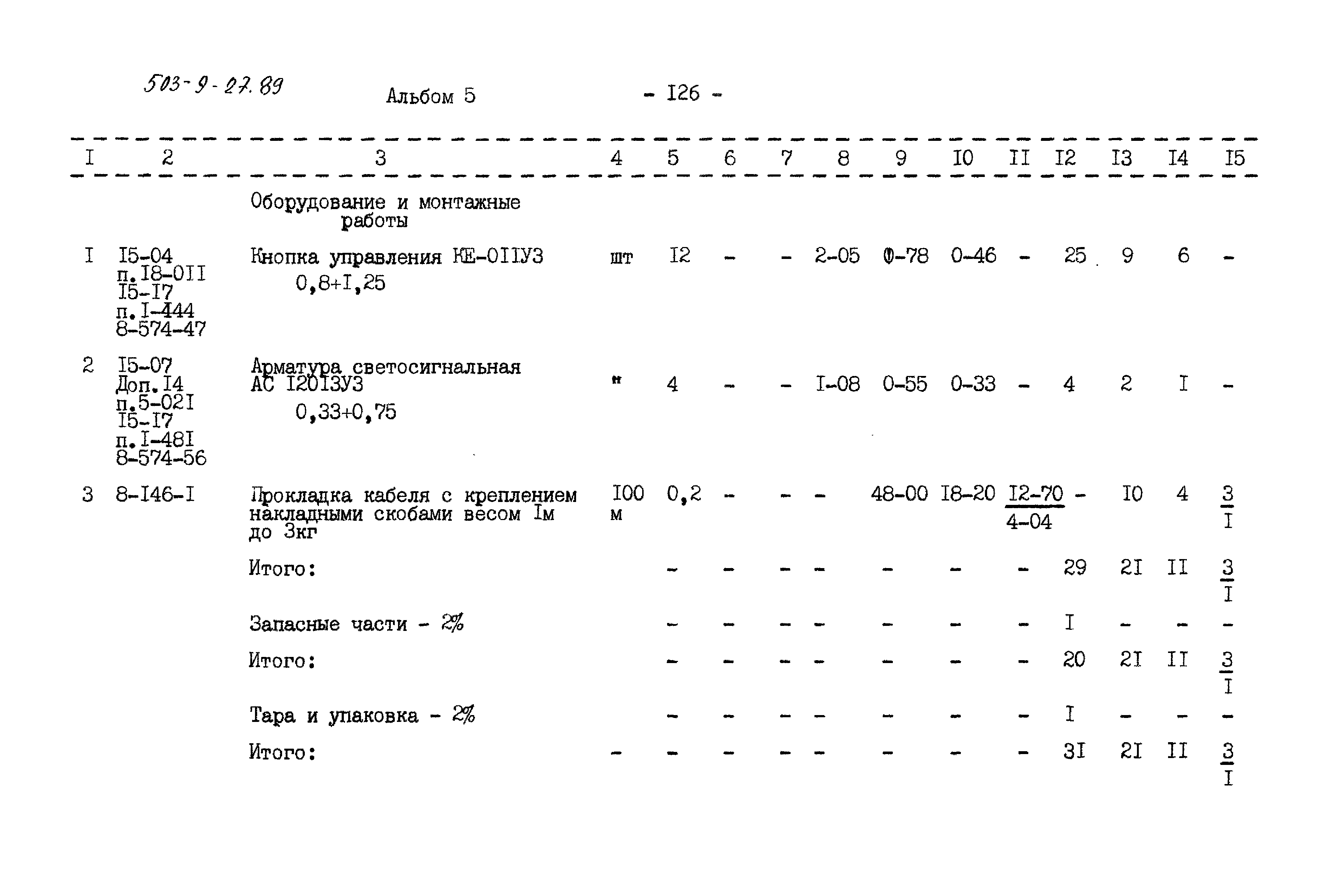 Типовой проект 503-9-27.89