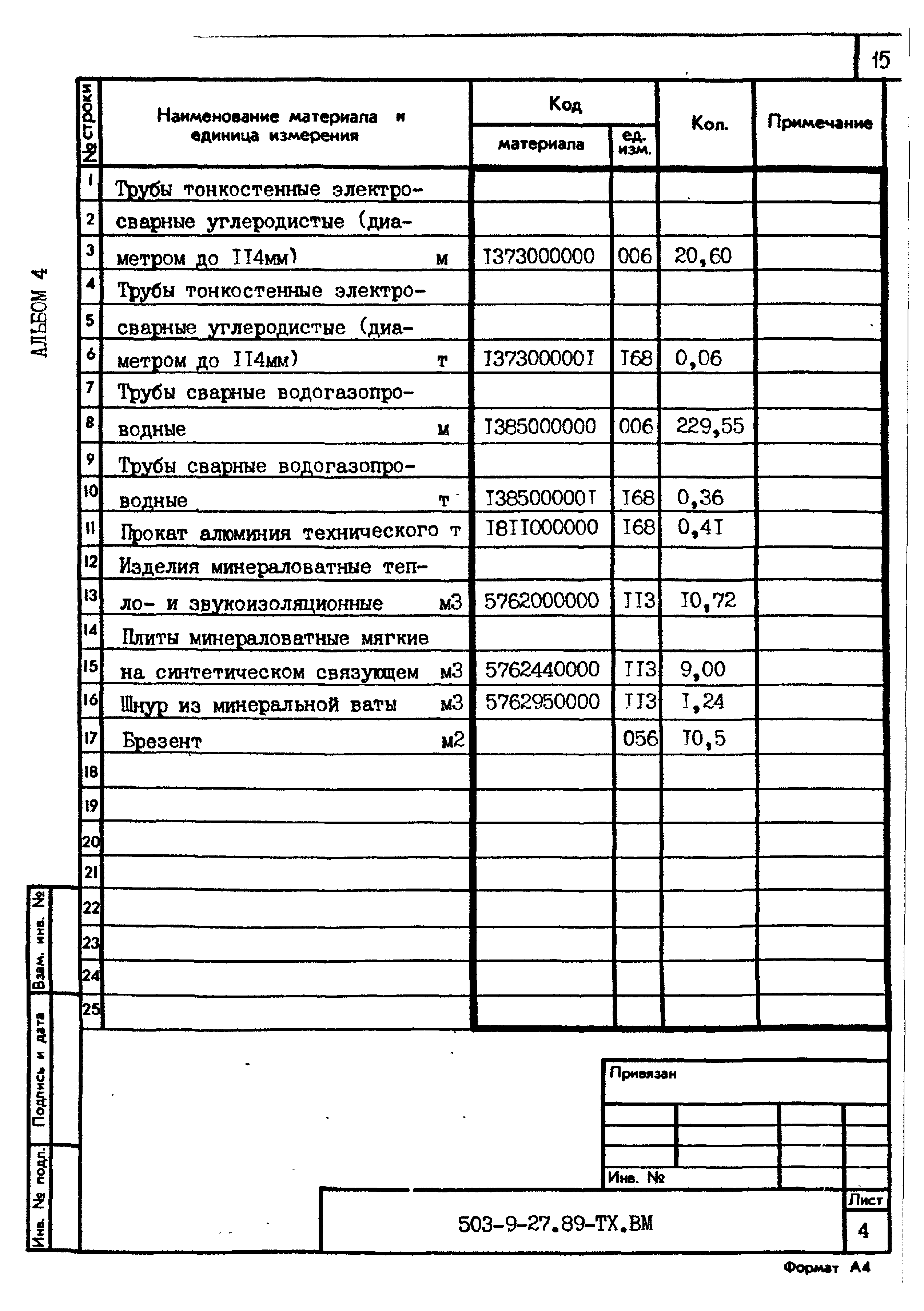 Типовой проект 503-9-27.89