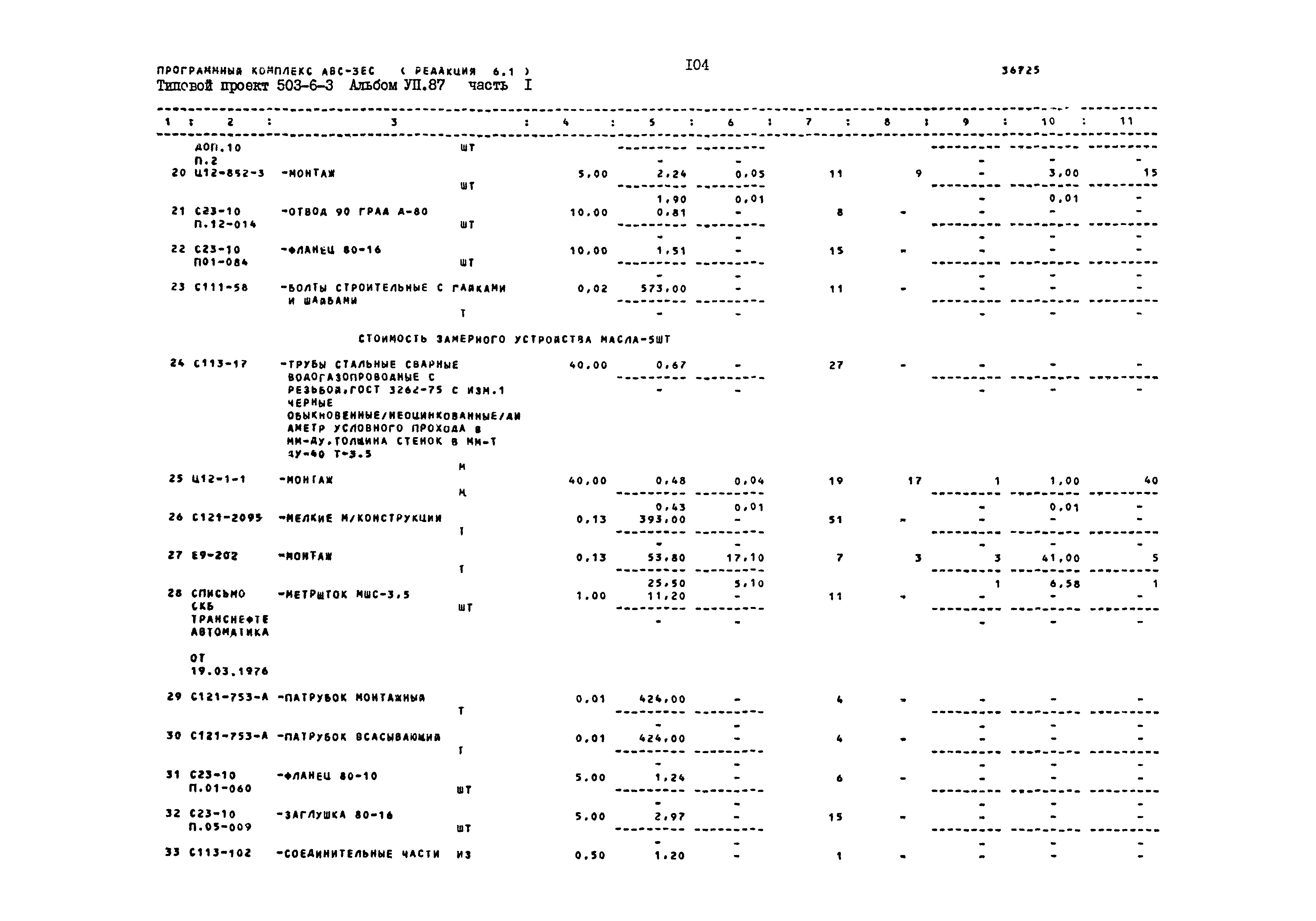 Типовой проект 503-6-3