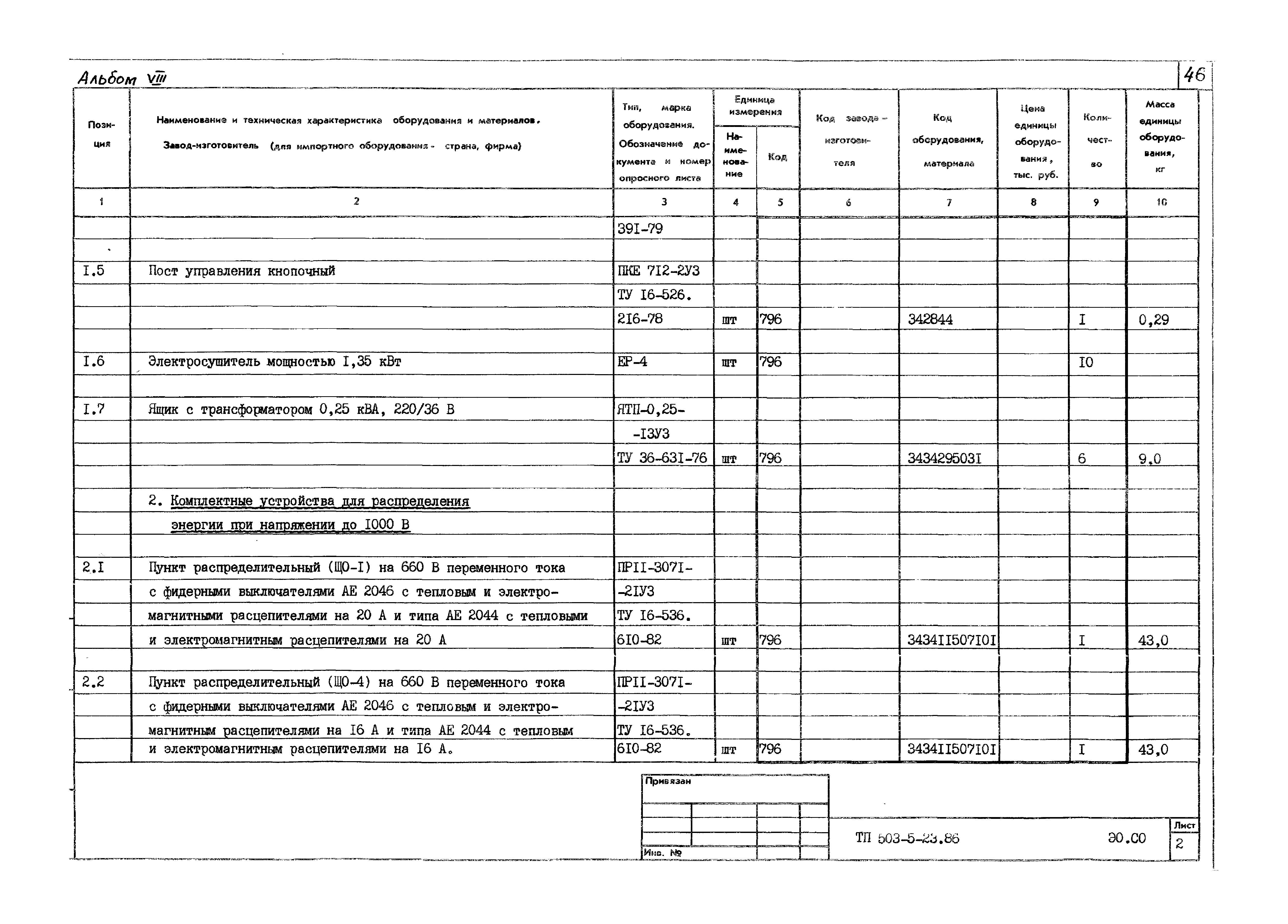 Типовой проект 503-5-23.86