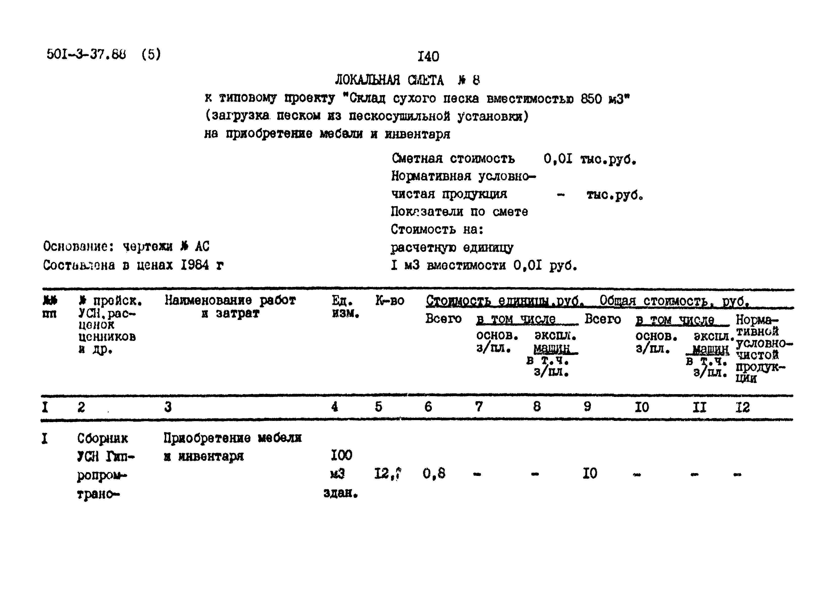 Типовой проект 501-3-37.88