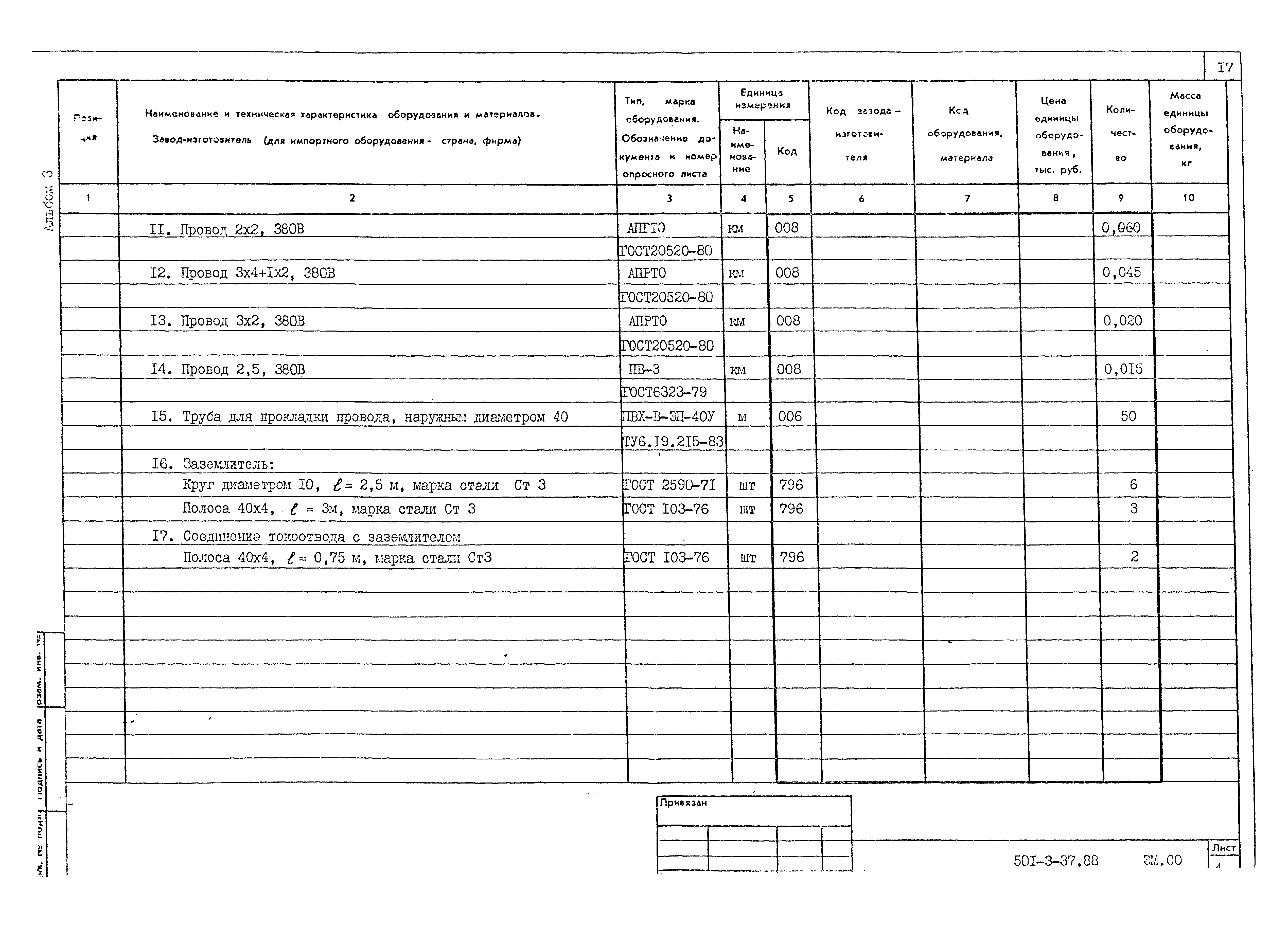 Типовой проект 501-3-37.88